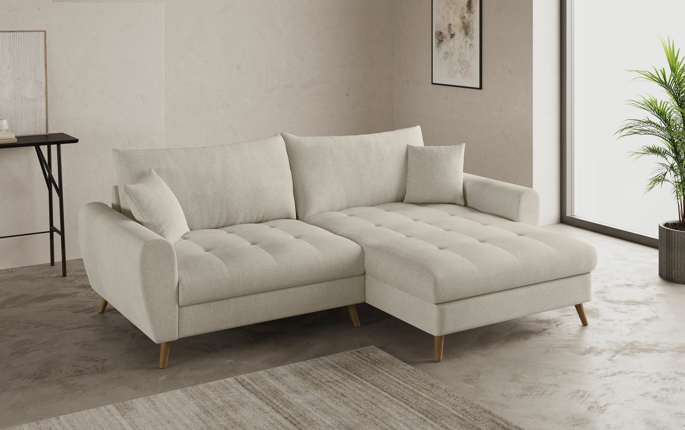 Mr. Couch Ecksofa »Blackburn II L-Form«, Wahlweise mit Kaltschaumpolsterung bis 140 kg belastbar