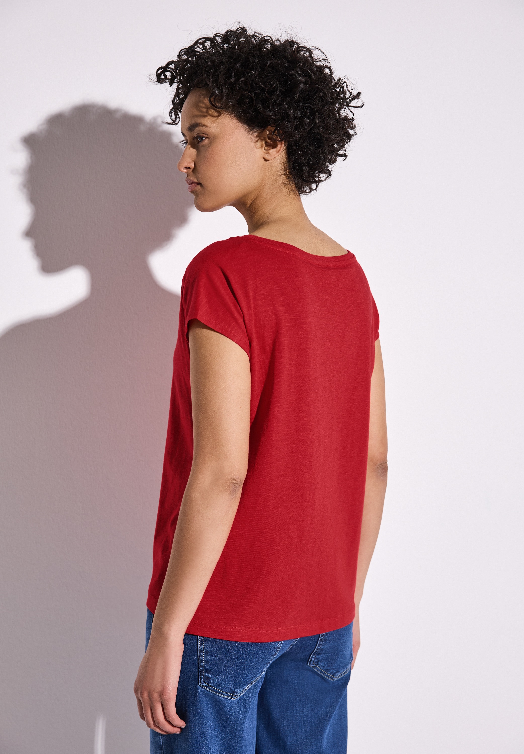 STREET ONE T-Shirt, mit Seitlichen Einschlitzen am Saum günstig online kaufen