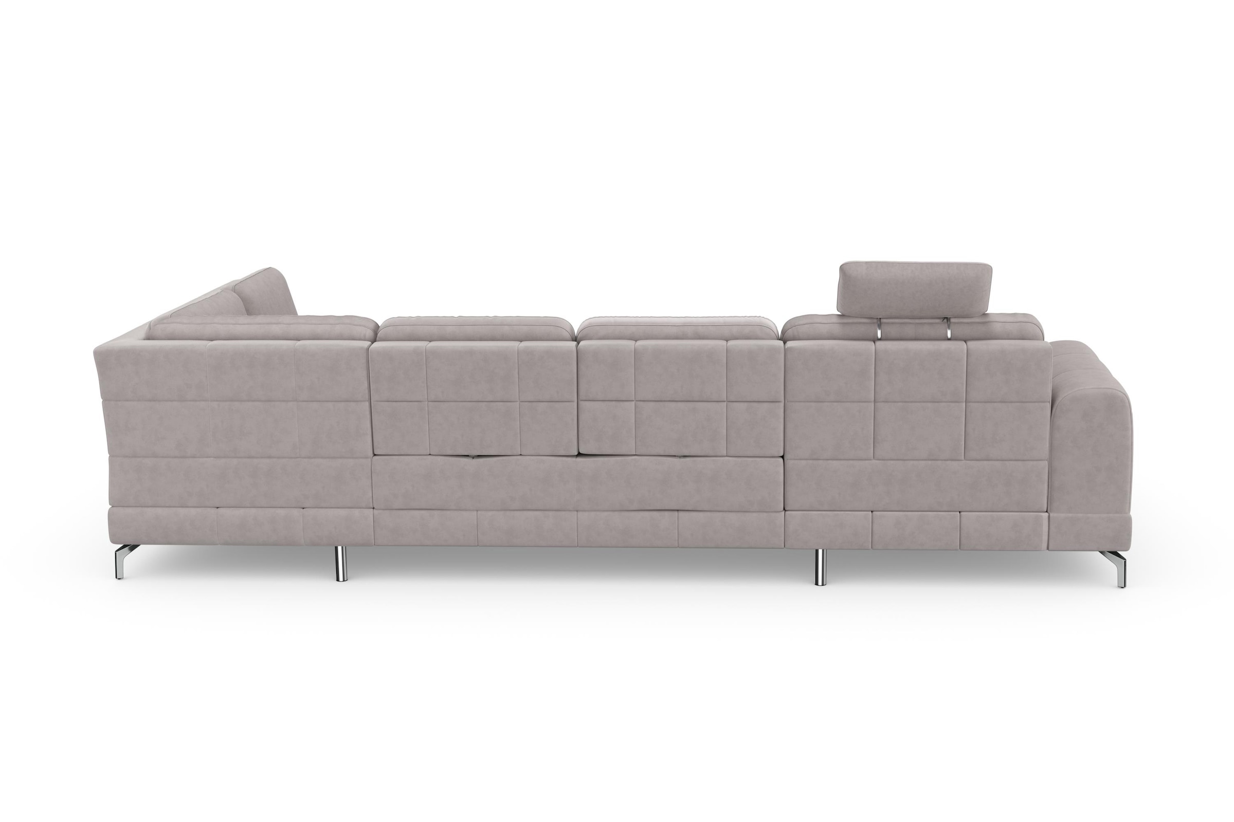 sit&more Wohnlandschaft »Bendigo U-Form«, inklusive Sitztiefenverstellung, Bodenfreiheit 12 cm, in 2 Fußfarben