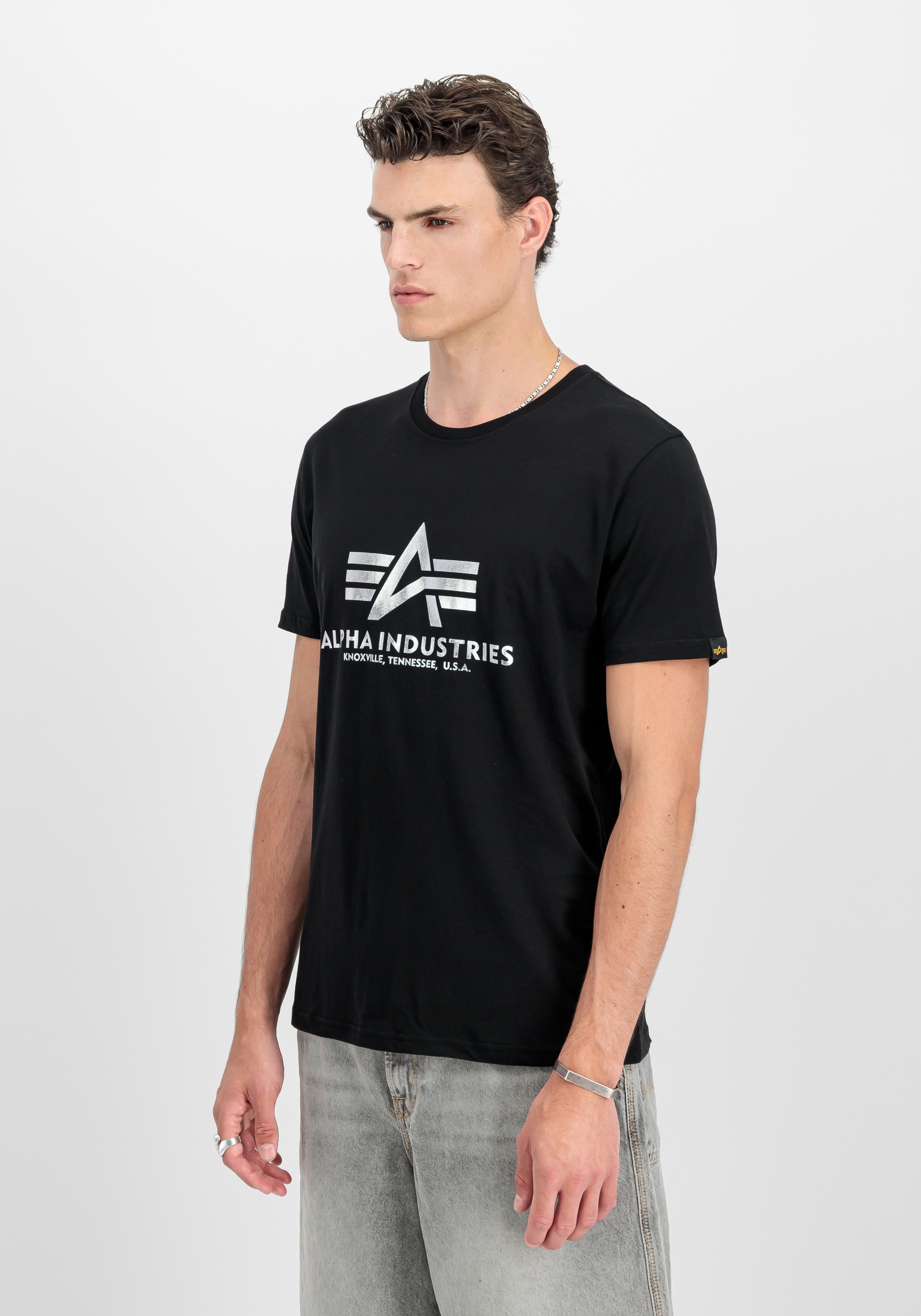 Alpha Industries T-Shirt »Alpha Industries Men - T-Shirts Basic T-Shirt BL Foil Print«