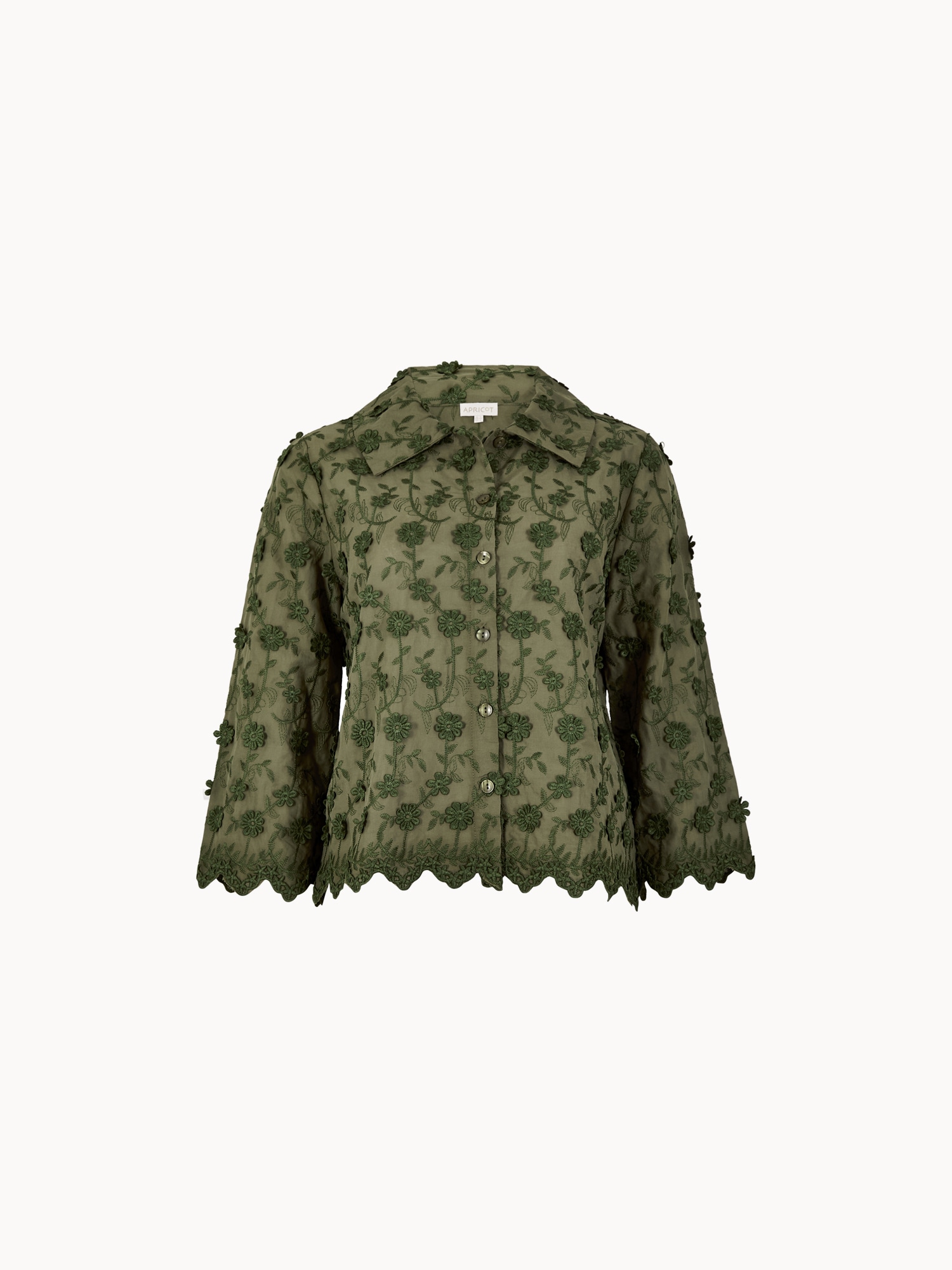 Apricot Spitzenbluse »Gekürztes Shirt mit Blumenapplikation« mit Blumenapplikation