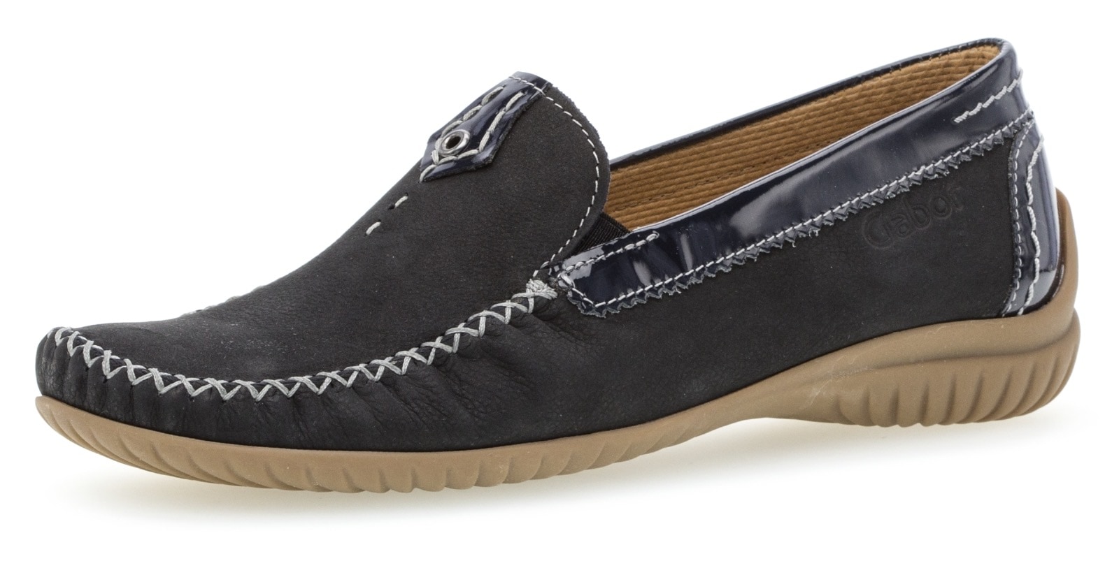 Gabor "FLORENZ" Slipper, Schlupfschuh mit Gummizug, Weite G (=weit) günstig online kaufen