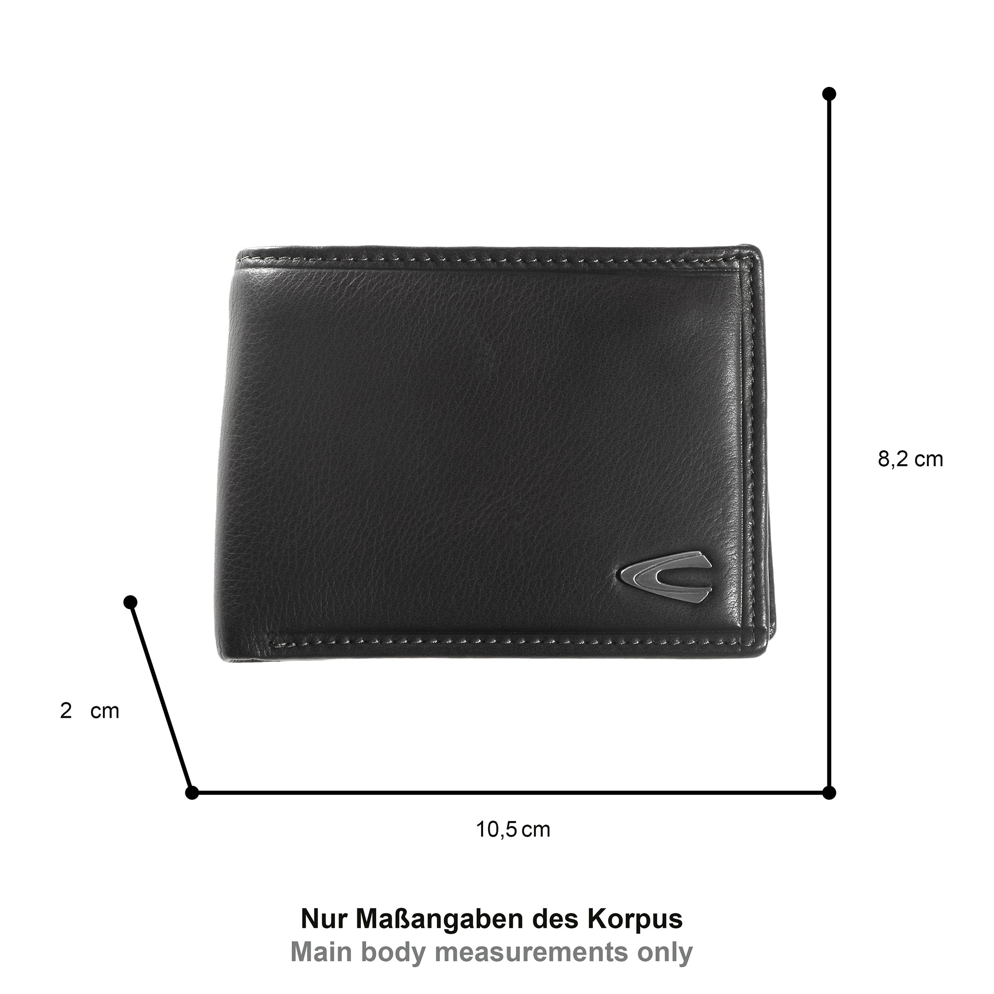 camel active Geldbörse "Vegas" aus hochwertigem Rindsleder mit Metall Logo günstig online kaufen