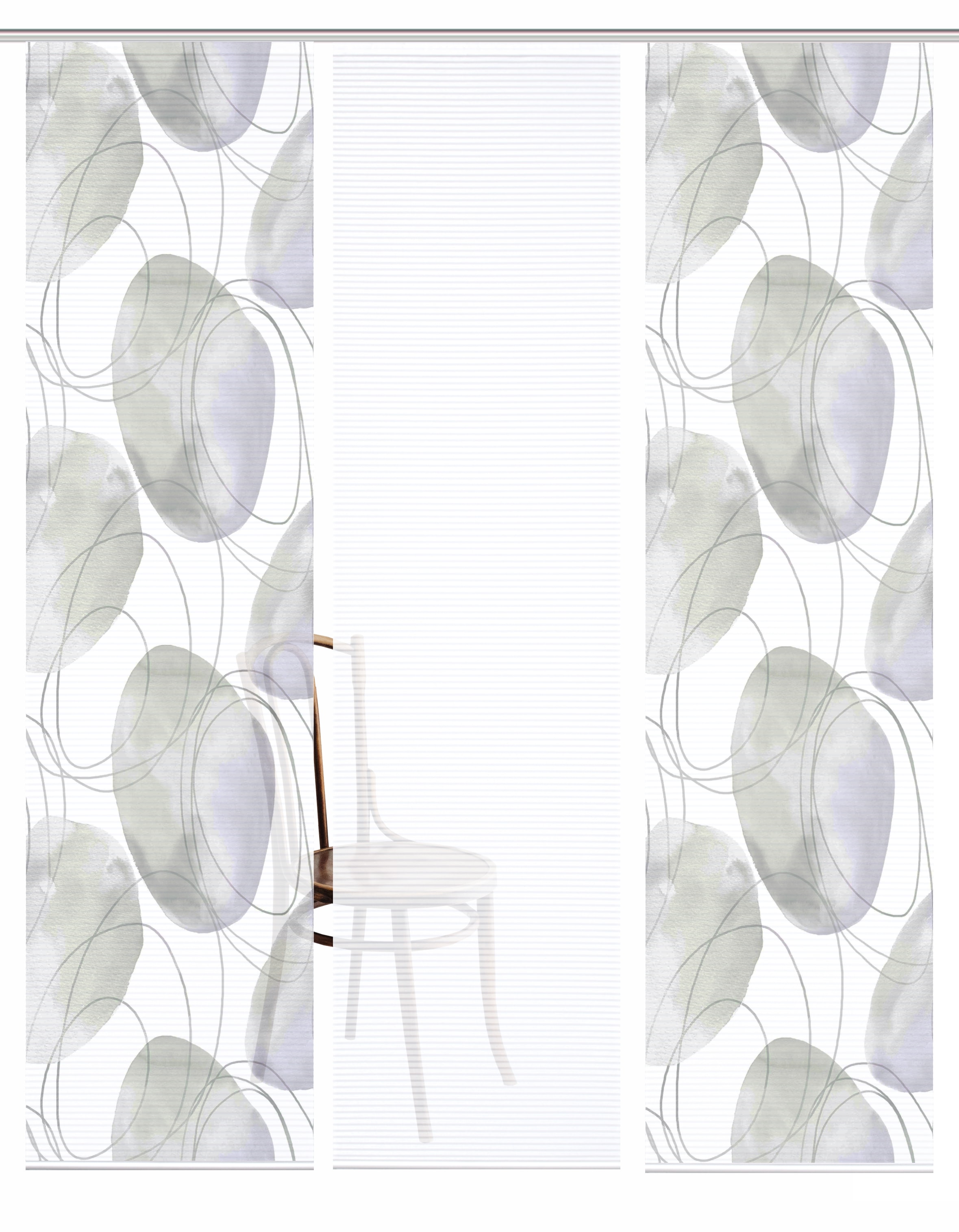 HOME in green Schiebegardine "ELLRIK" Paneelwagen 3 Stk. tlg. Bambusoptik, günstig online kaufen