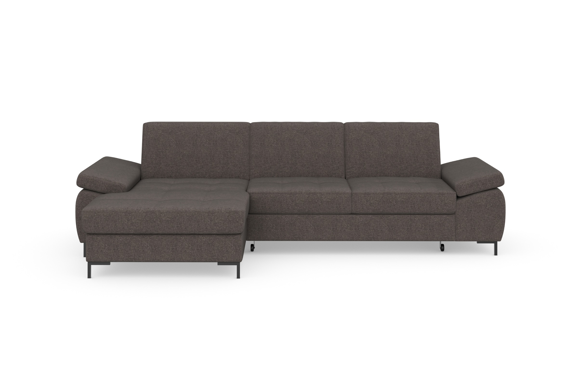 DOMO collection Ecksofa »Capelo L-Form«, mit Armteilverstellung, wahlweise mit Bettfunktion, Federkern