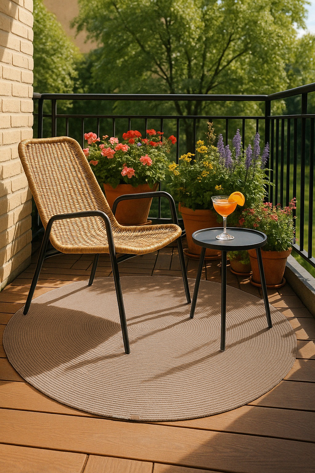 ASTRA Teppich »Paris«, rund, 8 mm Höhe, In- und Outdoor geeignet, Aussenbereich, Wohnzimmer