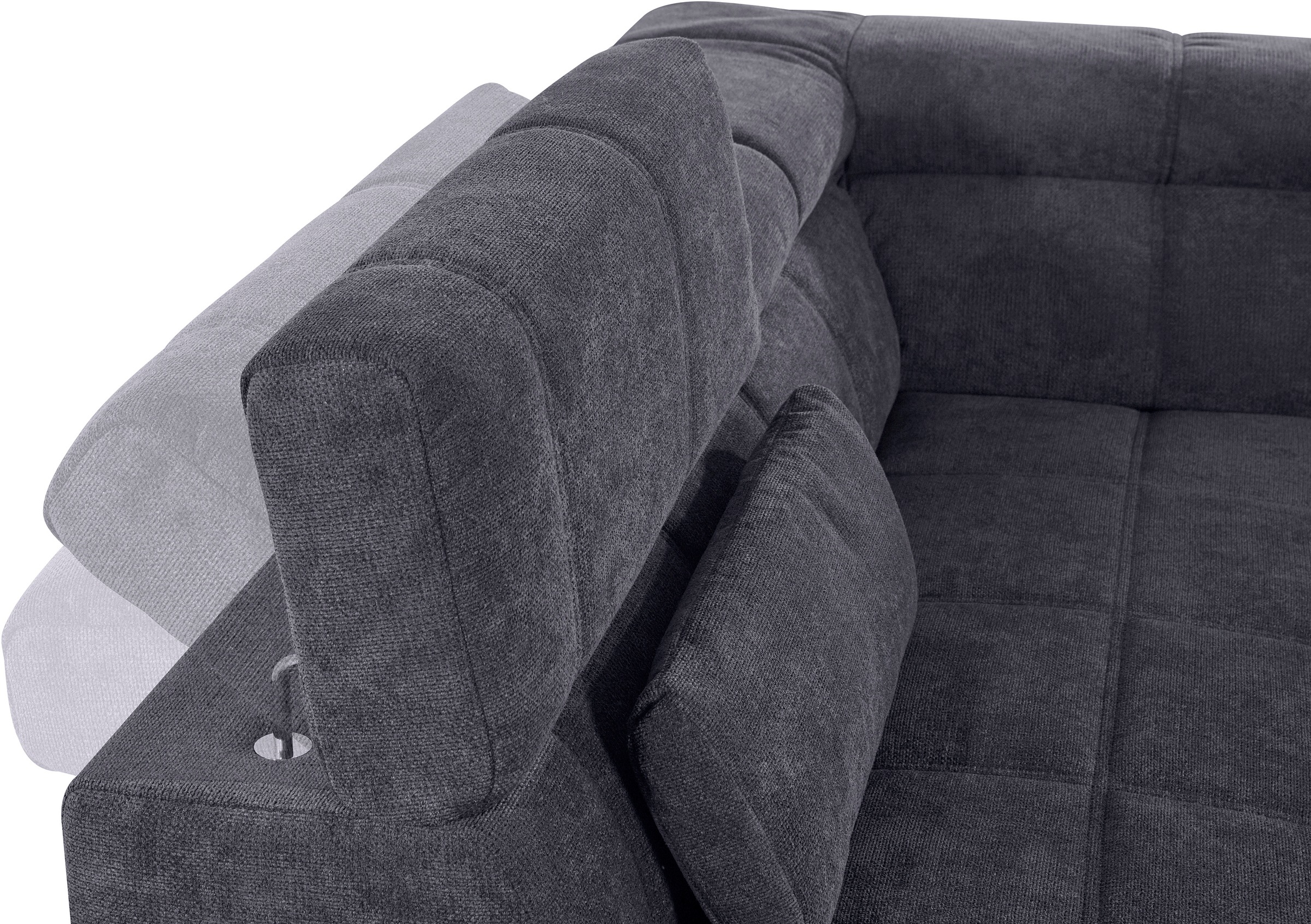 DOMO collection Wohnlandschaft Brandon viele Bezugsarten, incl. Nierenkissen, mit Kopfteilverstellung, wahlweise Sitztiefenverstellung