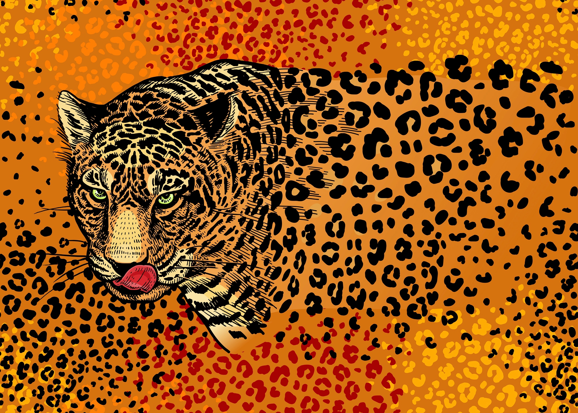 Papermoon "ABSTRAKT DESIGN- LEOPARD"