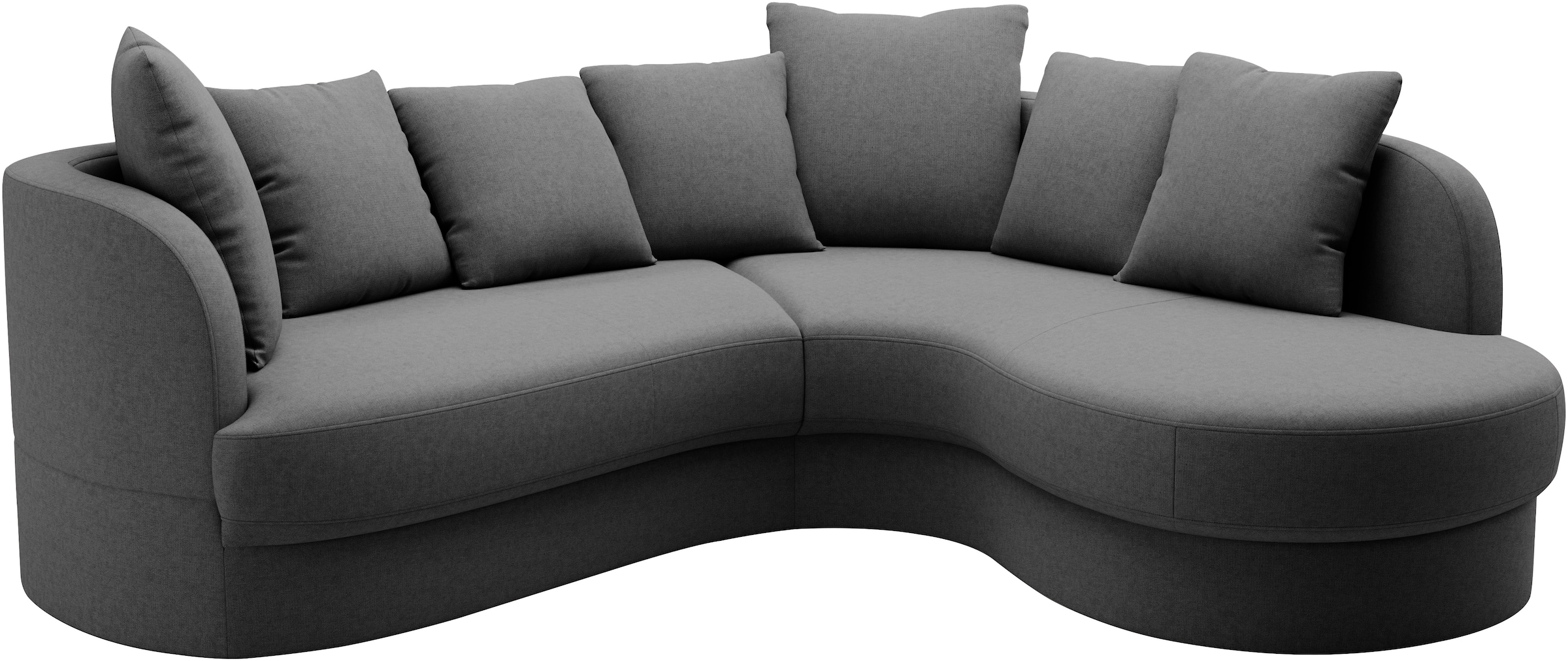 sit&more Ecksofa »Samba L-Form«, moderne organische Form, inkl. 7 loser Rückenkissen