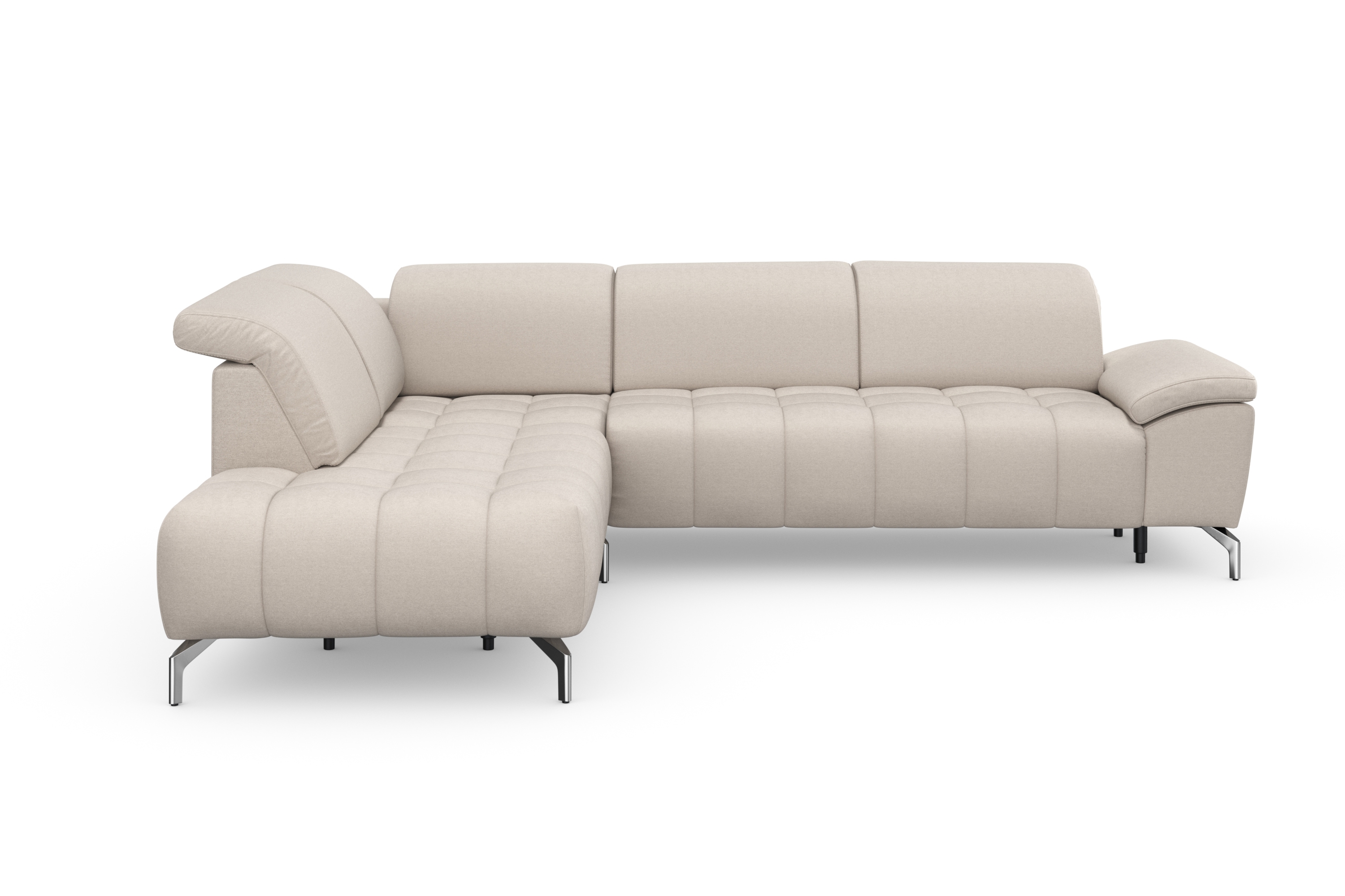 sit&more Ecksofa "Cool L-Form" wahlweise mit Kopfteilverstellung und Vorziehsitz, motorisch