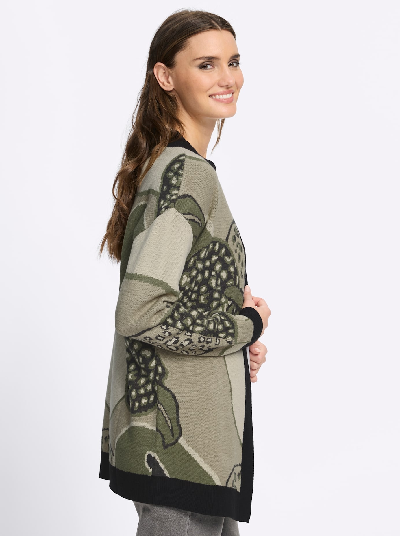 Classic Basics Jacquardstrickjacke