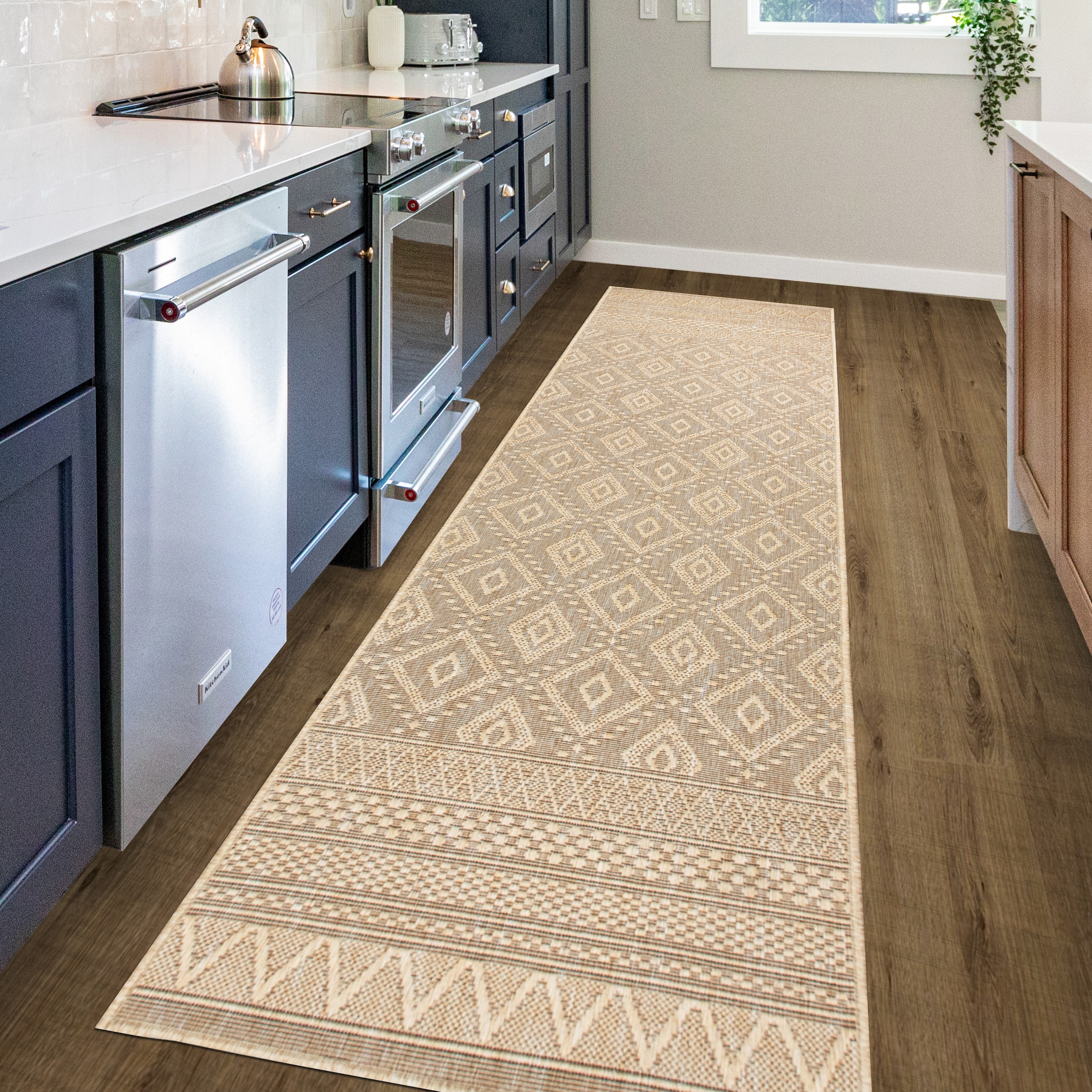 OTTO home Teppich "Toronto auch als Läufer erhältlich" rechteckig 3 mm Höhe In- und Outdoor geeignet, Sisal-Optik, Wetterfest & UV-beständig, Boho