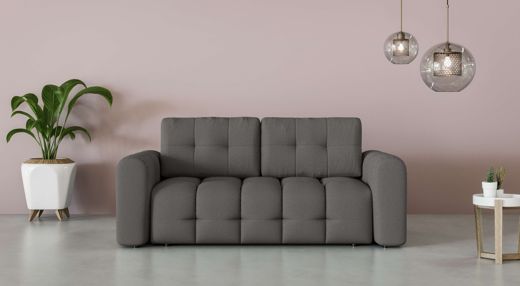 OTTO home 2-Sitzer "Manilla, trendige Steppung, 2 Rückenkissen, B/T/H 195/1 günstig online kaufen