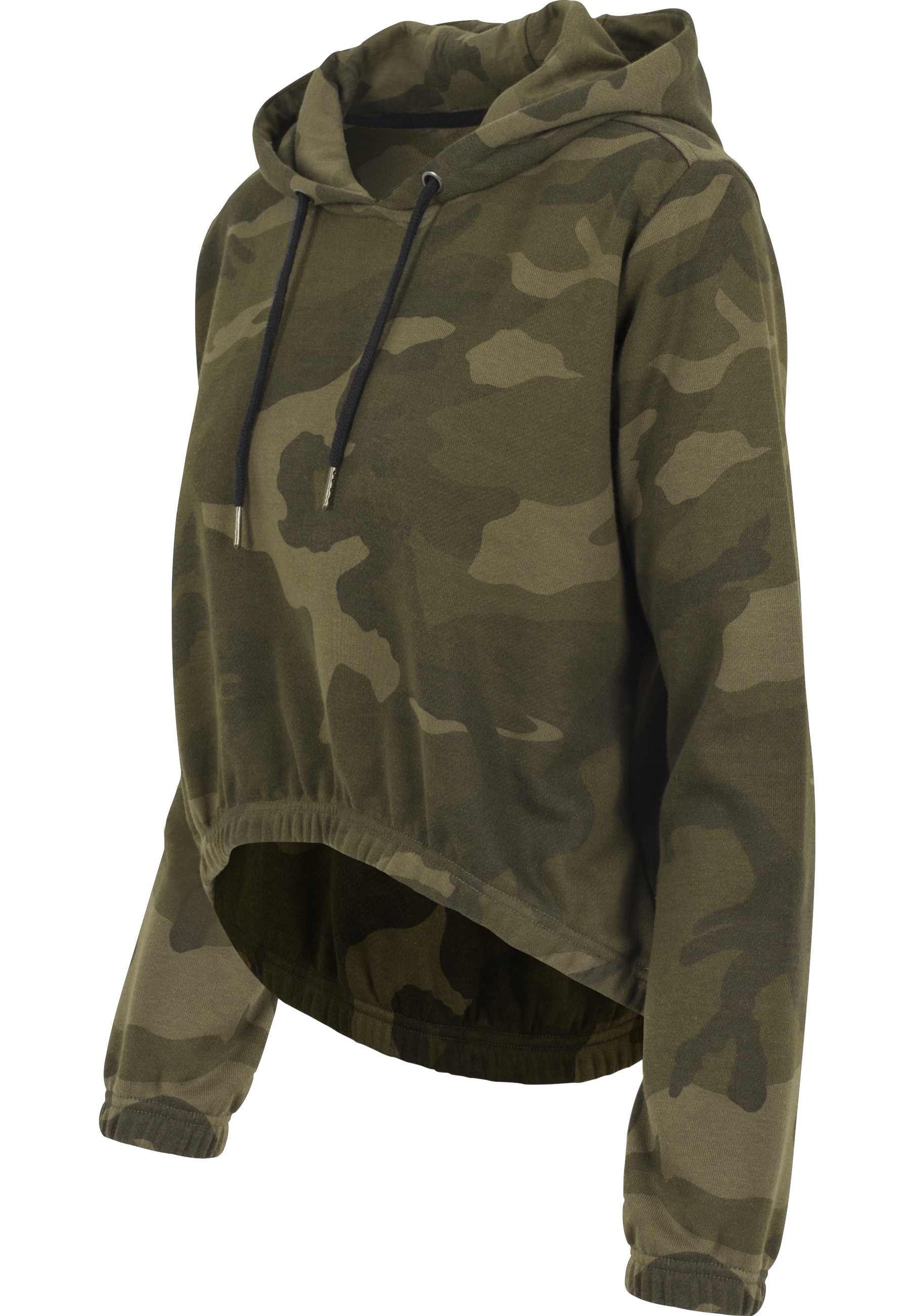 URBAN CLASSICS Rundhalspullover »Urban Classics Damen Ladies Camo Cropped Hoody« 1 Stk.