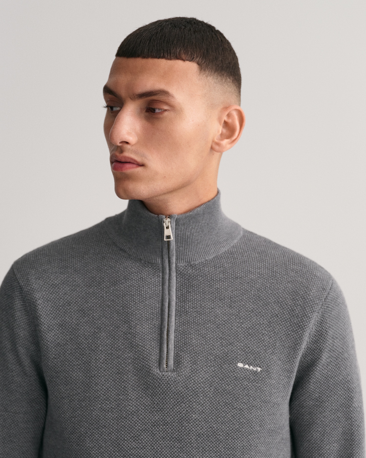 Gant Troyer »COTTON PIQUE HALF ZIP« mit Piqué-Struktur