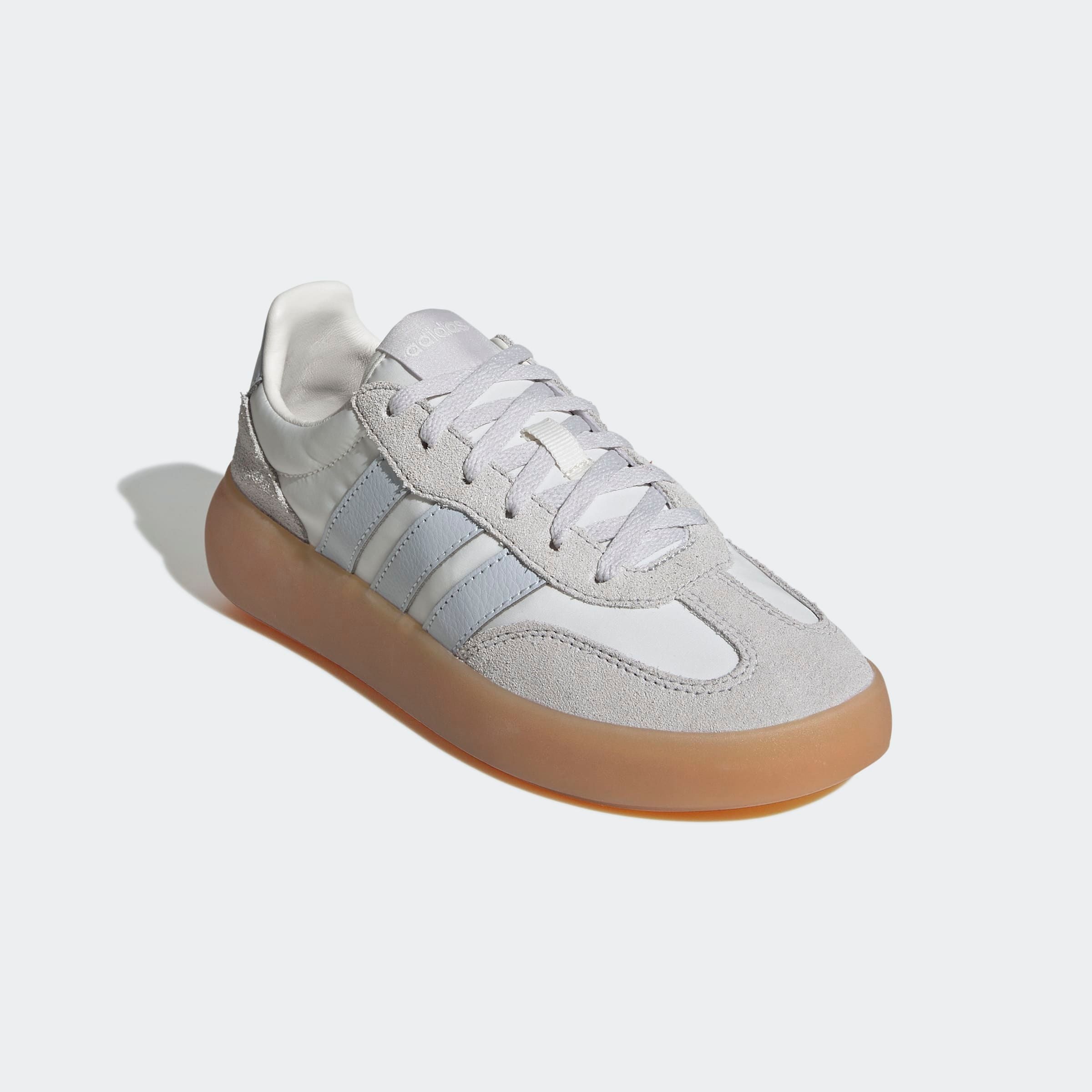 Mädchen Sneaker "BARREDA DECODE KINDER", ADIDAS SPORTSWEAR, Gr. 40core weiß, halo blau, grau one, Leder, Textil, Schuhe, inspiriert vom adidas