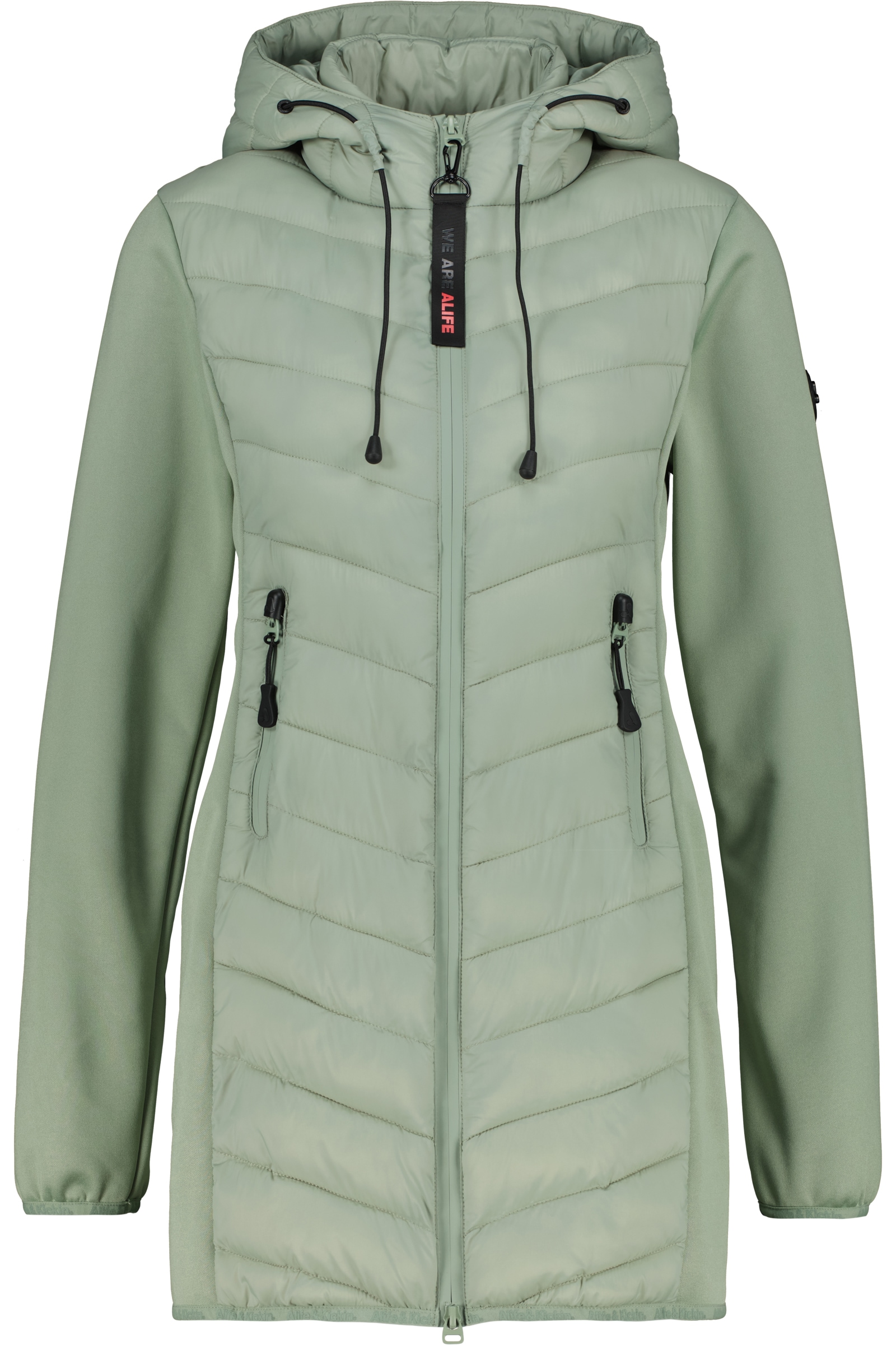 Alife & Kickin "Damen YlvaAK A Übergangsjacke, Jacke" Chevron-Steppung, Kapuze mit Kordelzug, Zwei-Wege-Reißverschluss