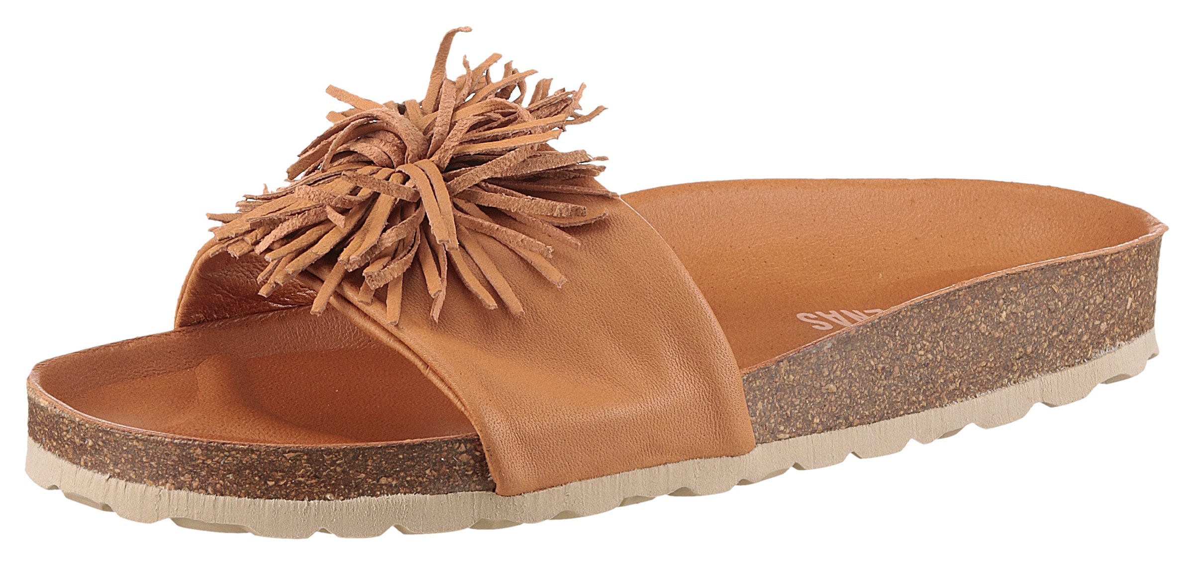 VERBENAS Pantolette »Reina Ecobrush«, Sommerschuh, Schlappen, Strandschuh für den Sommer