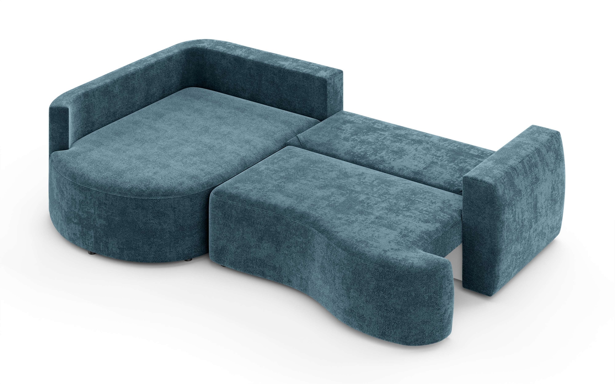 INOSIGN Ecksofa »Kahekili, Schlafsofa mit Bettkasten, Maße B/T/H: 255/181/90/ cm«, L-Form mit Wellenunterfederung, 7 Rückenkissen und 2 Zierkissen