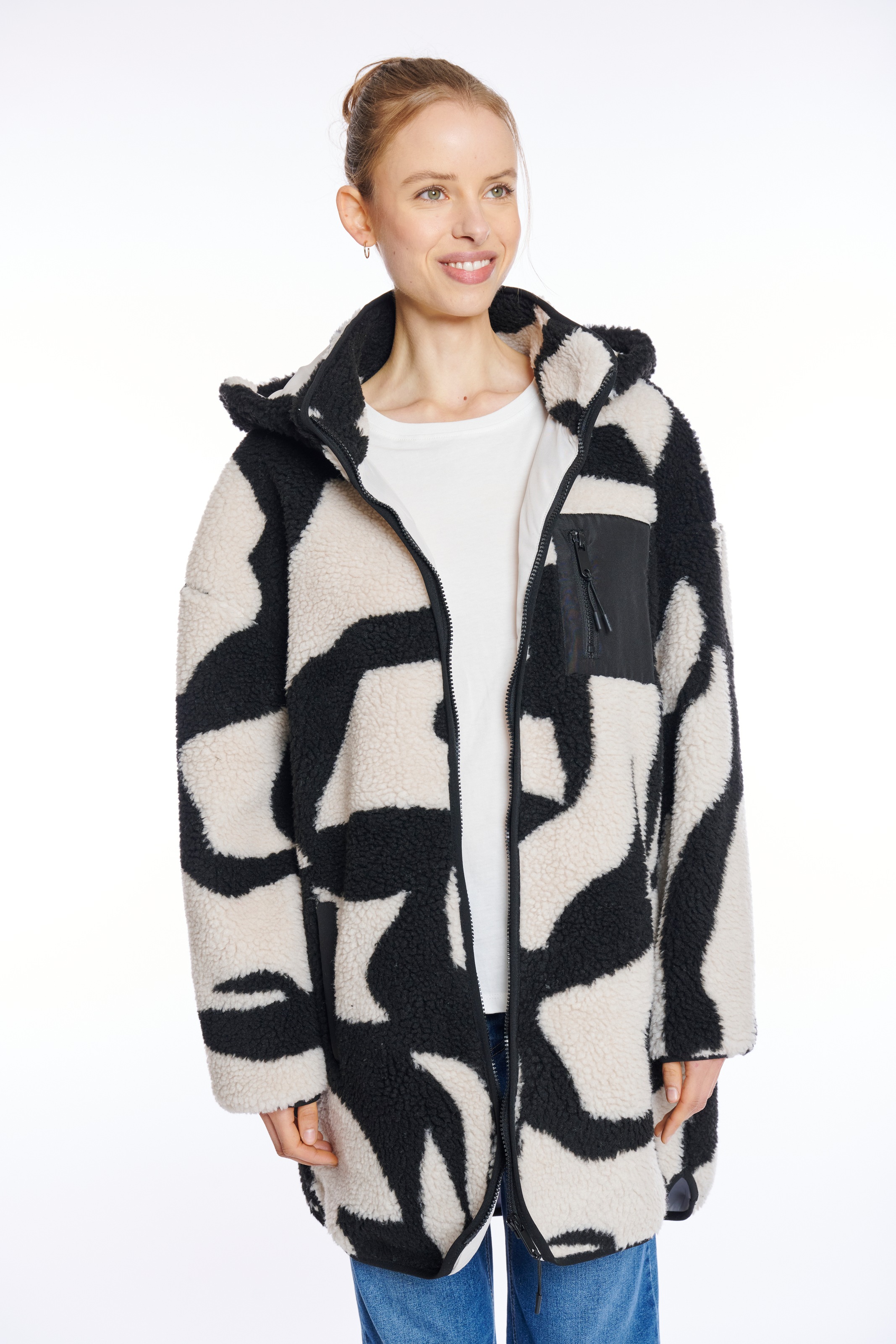 HaILY’S Kapuzenplüschjacke »LS P JK Te44ddy«, mit Kapuze