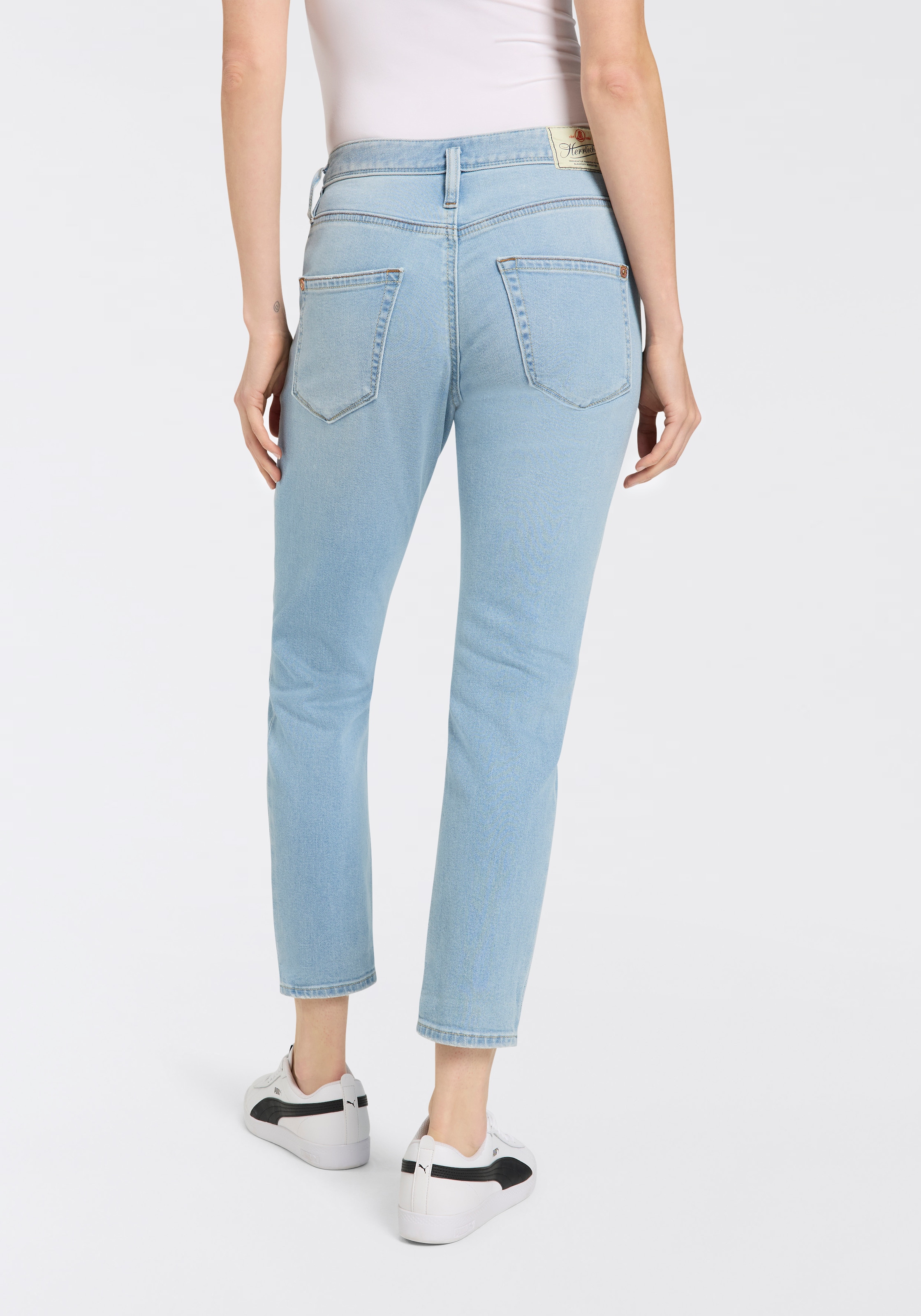 Herrlicher 7/8-Jeans »Shyra Cropped Denim Comfort«, mit halb verdeckter Knopfleiste