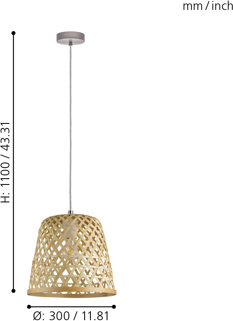 EGLO Pendelleuchte »KIRKCOLM« E27 Hängeleuchte, Hängelampe