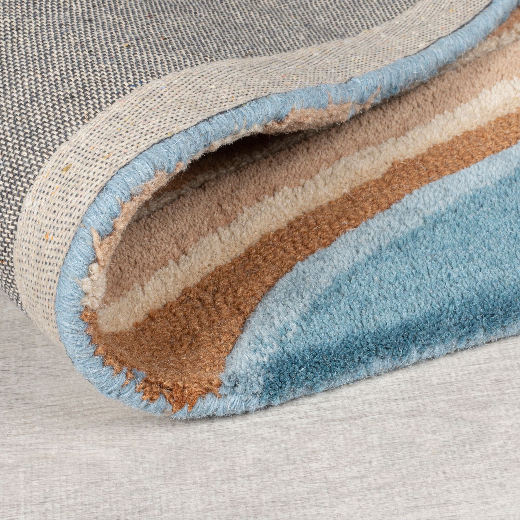 Thumbnail - FLAIR RUGS Wollteppich "Abstract Flow handgetuftet" rechteckig 10 mm Höhe Wolle, Teppich, Wohnzimmer, Schlafzimmer, Essz...