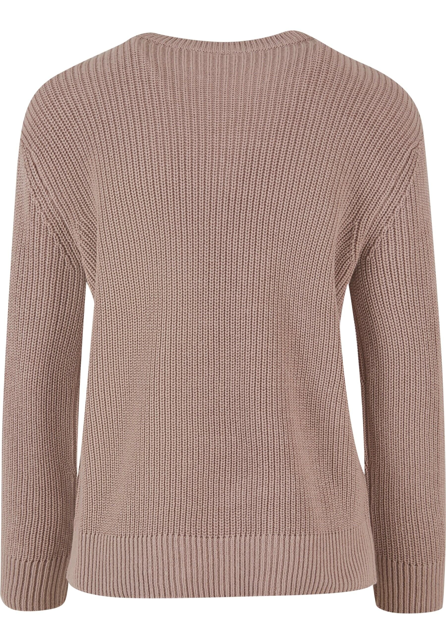URBAN CLASSICS Rundhalspullover »Urban Classics Damen Ladies Rib Knit Sweater«, (1 tlg.)