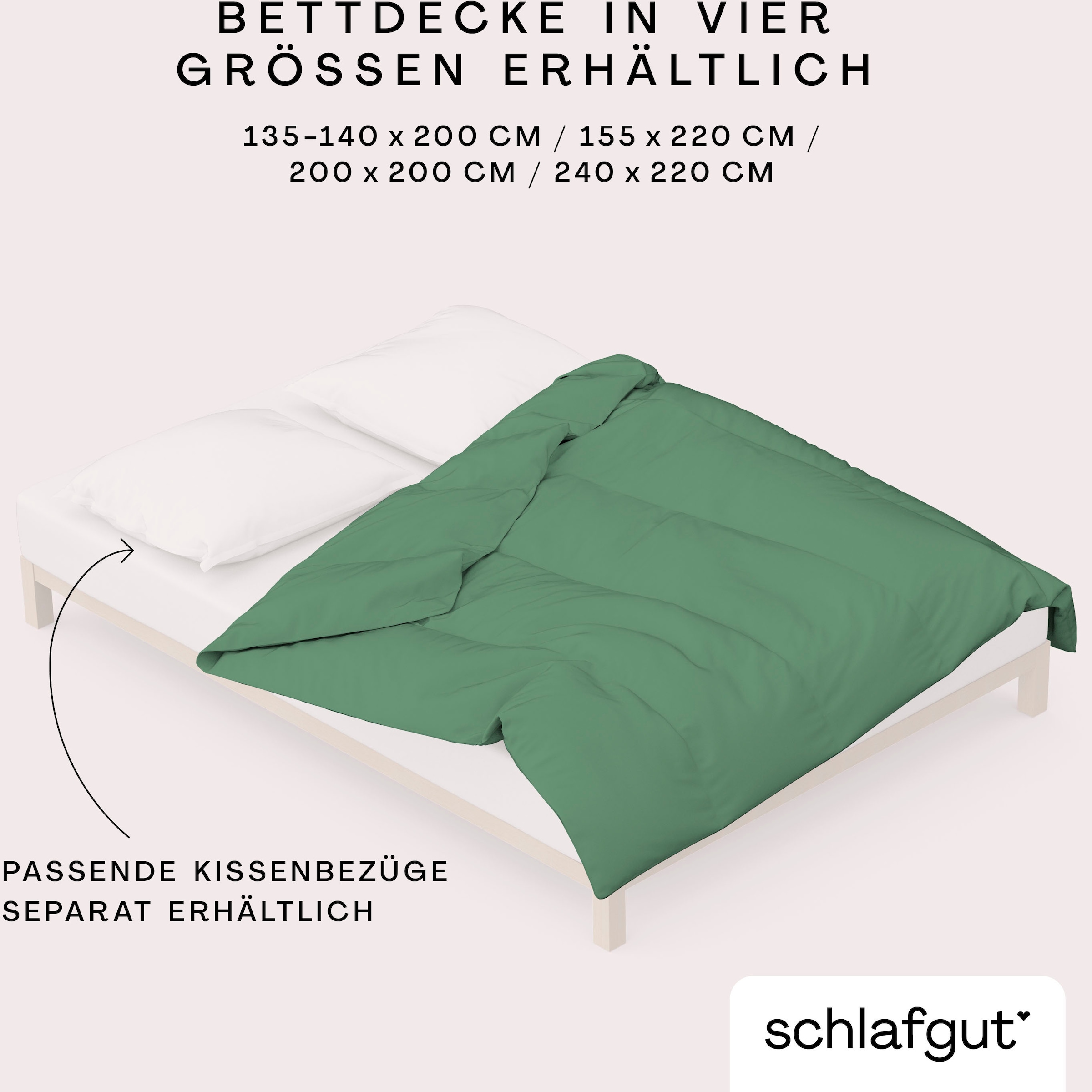 Schlafgut Bettbezug »Woven Satin«, (1 St.), besonders dicht gewebt, Mix & Match: passender Kissenbezug erhältlich