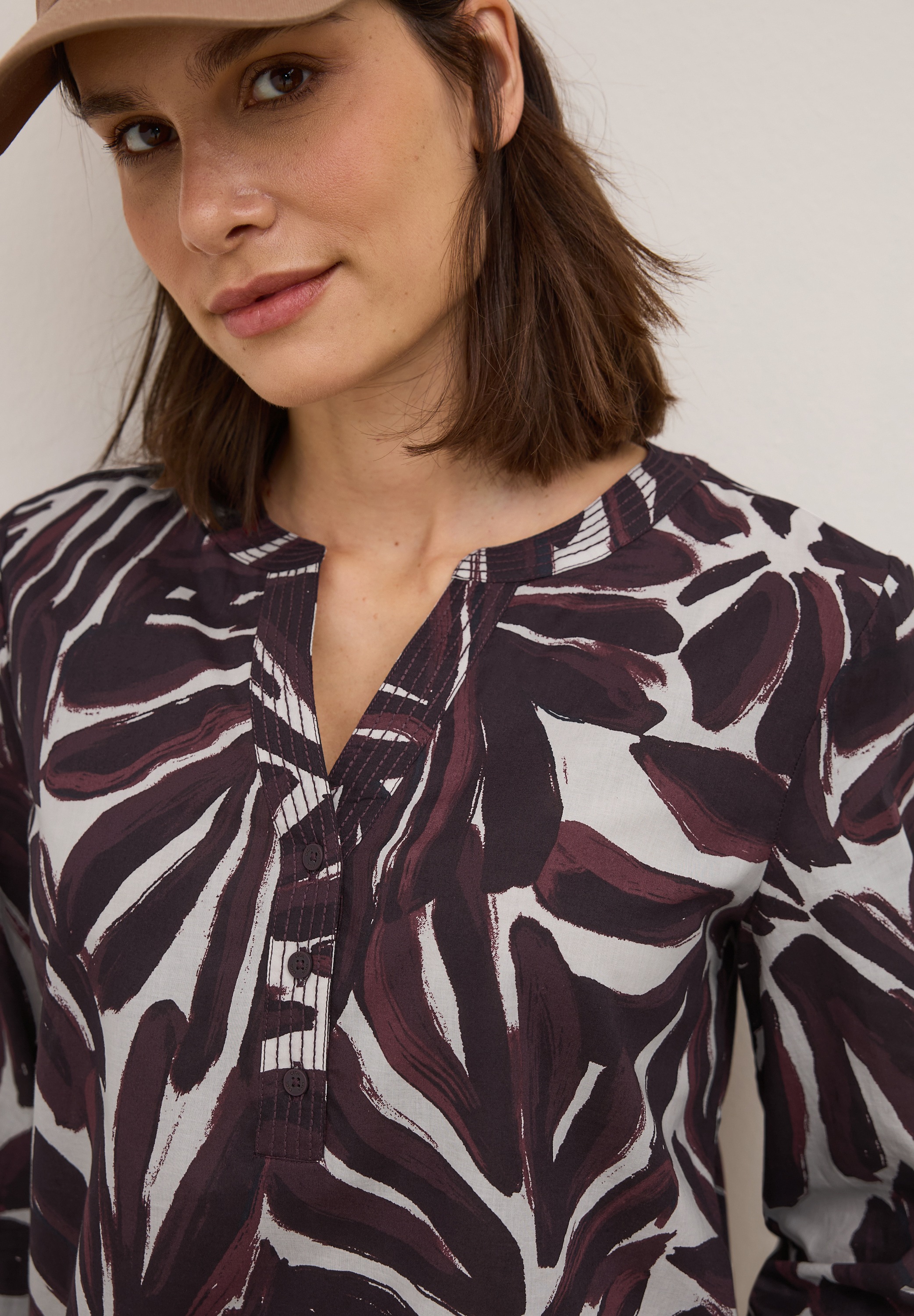 Cecil Klassische Bluse, mit All-Over Print günstig online kaufen