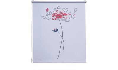 Liedeco Seitenzugrollo »Druckdesign Blume«, verdunkelnd, energiesparend, ohne Bohren,... kaufen