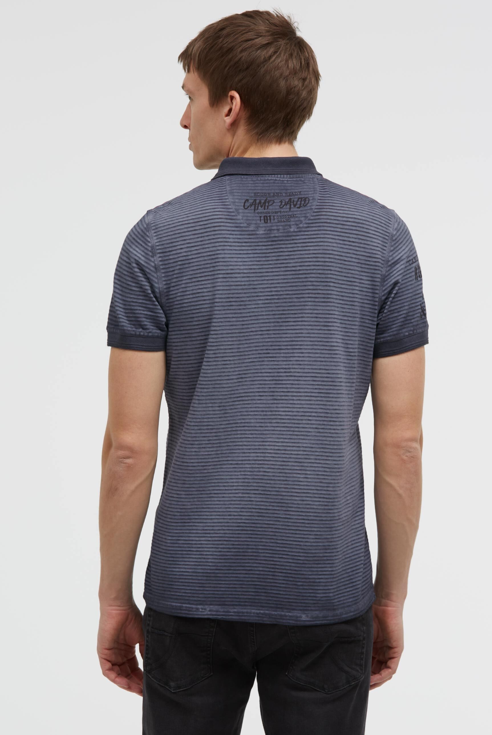 CAMP DAVID Poloshirt mit Seitenschlitze