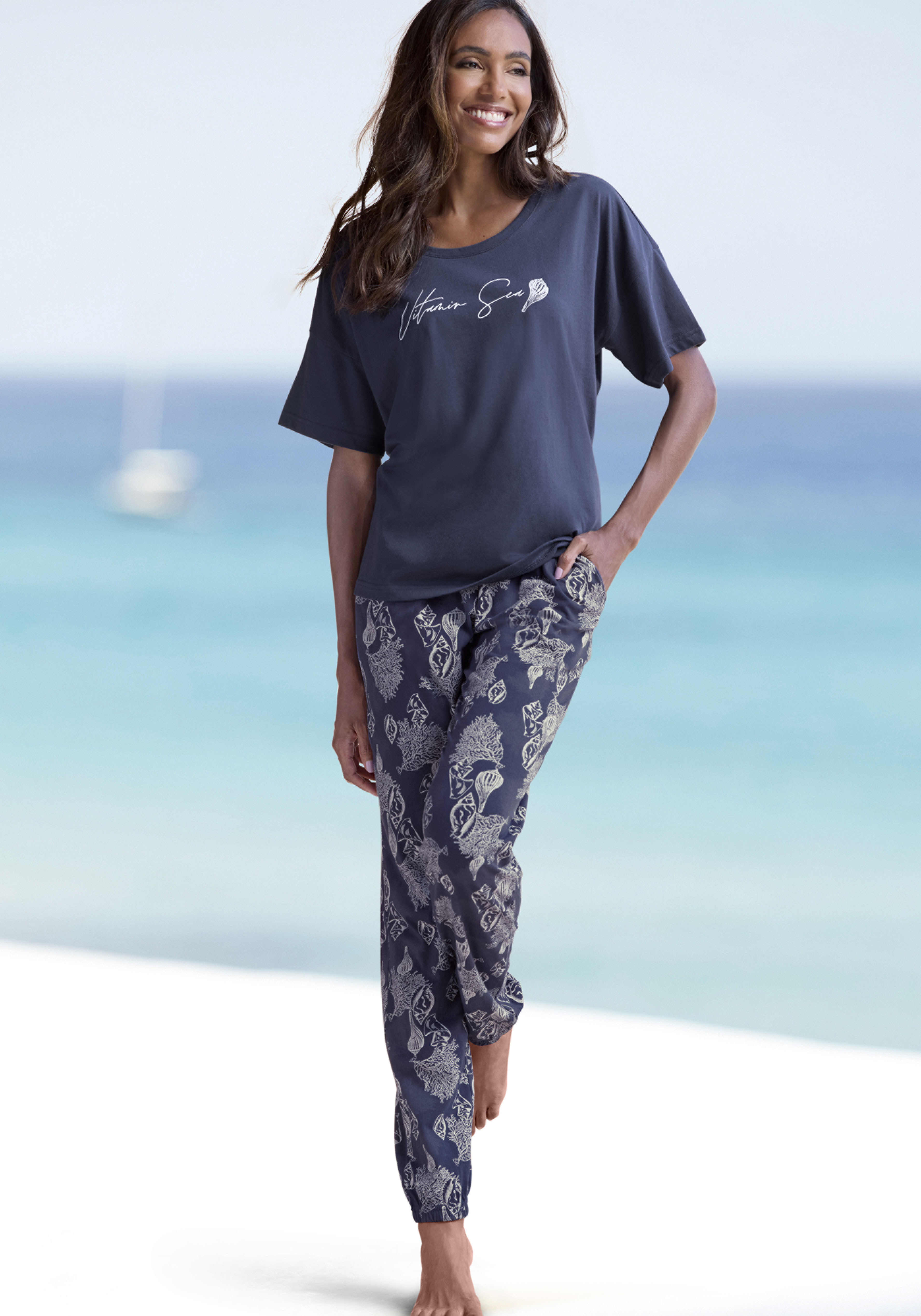 Vivance Dreams by Lascana Pyjama Set, 2 tlg. Allover-Druck