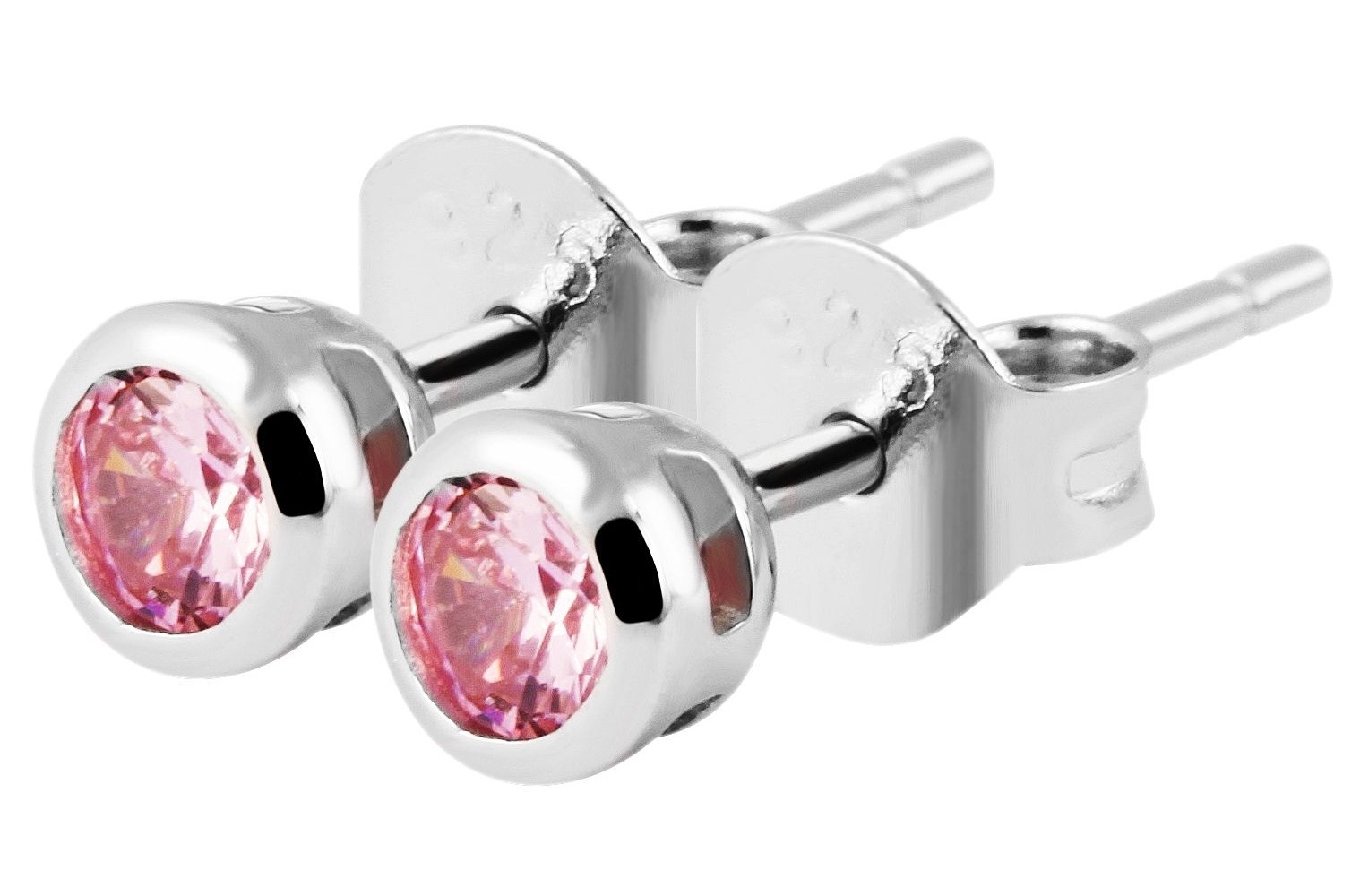 Paar Ohrhänger ADELIA´S "Kinder Ohrringe – Ohrstecker aus 925 Silber mit Zirkonia", Mädchen, Gr. Kinder, Silber 925 (Sterlingsilber), silber, Ohrringe, Zum Verschenken – ideal zum einen besonderen Tag 2