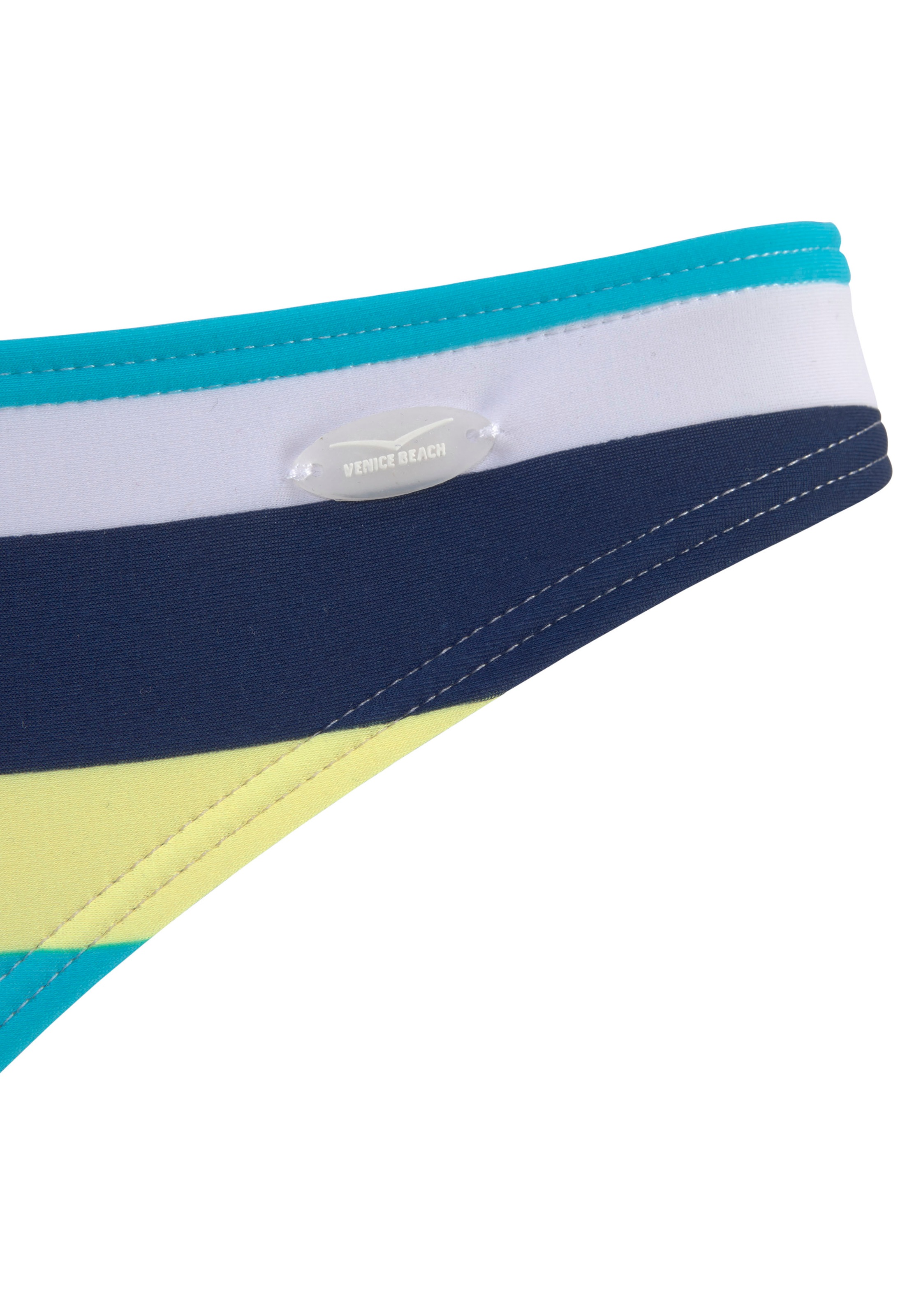 Bügel-Bikini VENICE BEACH, Damen, Gr. 44, Cup F, bunt (marine, gelb, gestreift), Polyamid, gestreift, Bikini-Sets Bügel-Bikini, mit herausnehmbaren Softcups 3