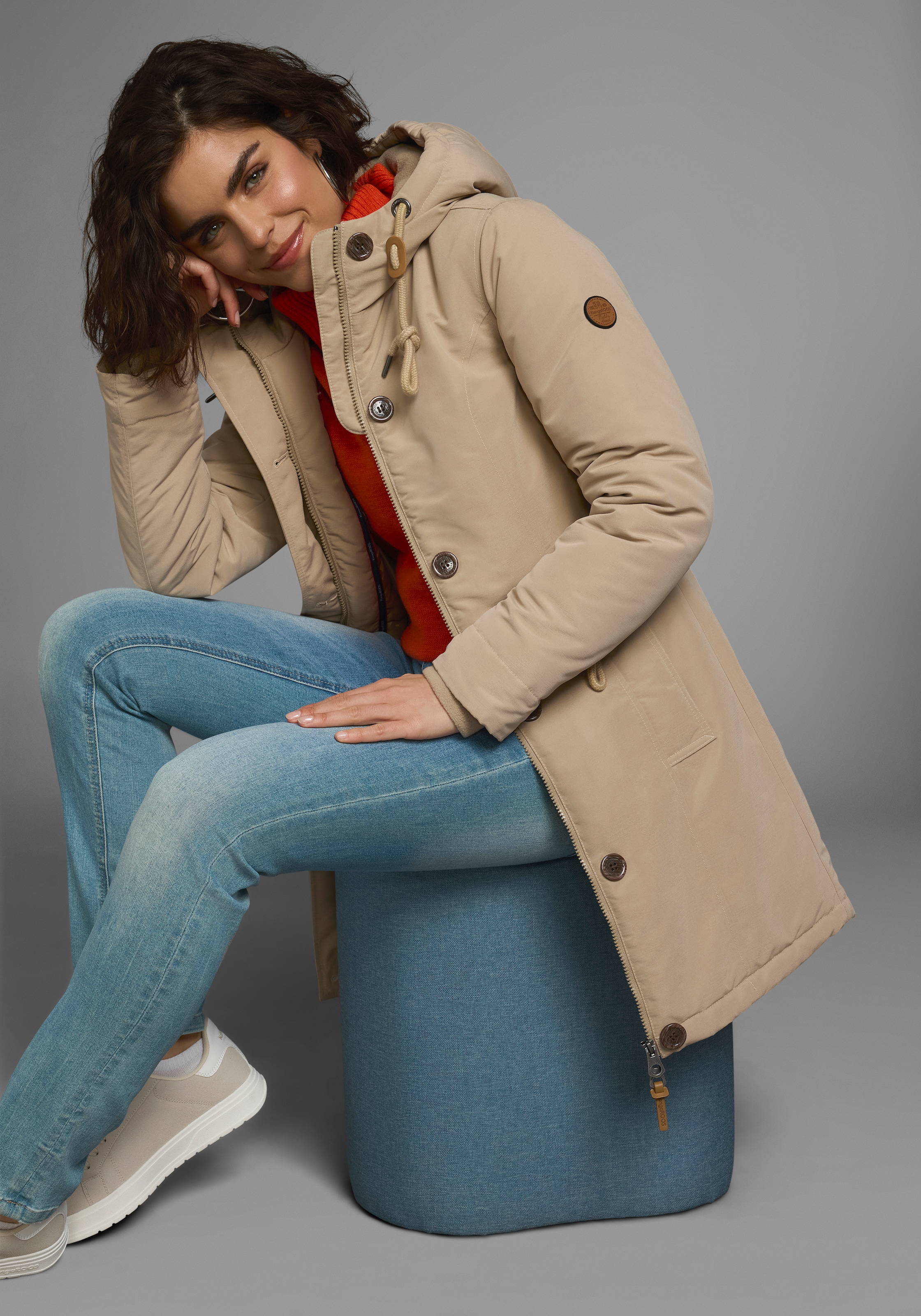 KangaROOS Winterjacke, mit Kapuze, für die kalte Jahreszeit, aus leichtem W günstig online kaufen