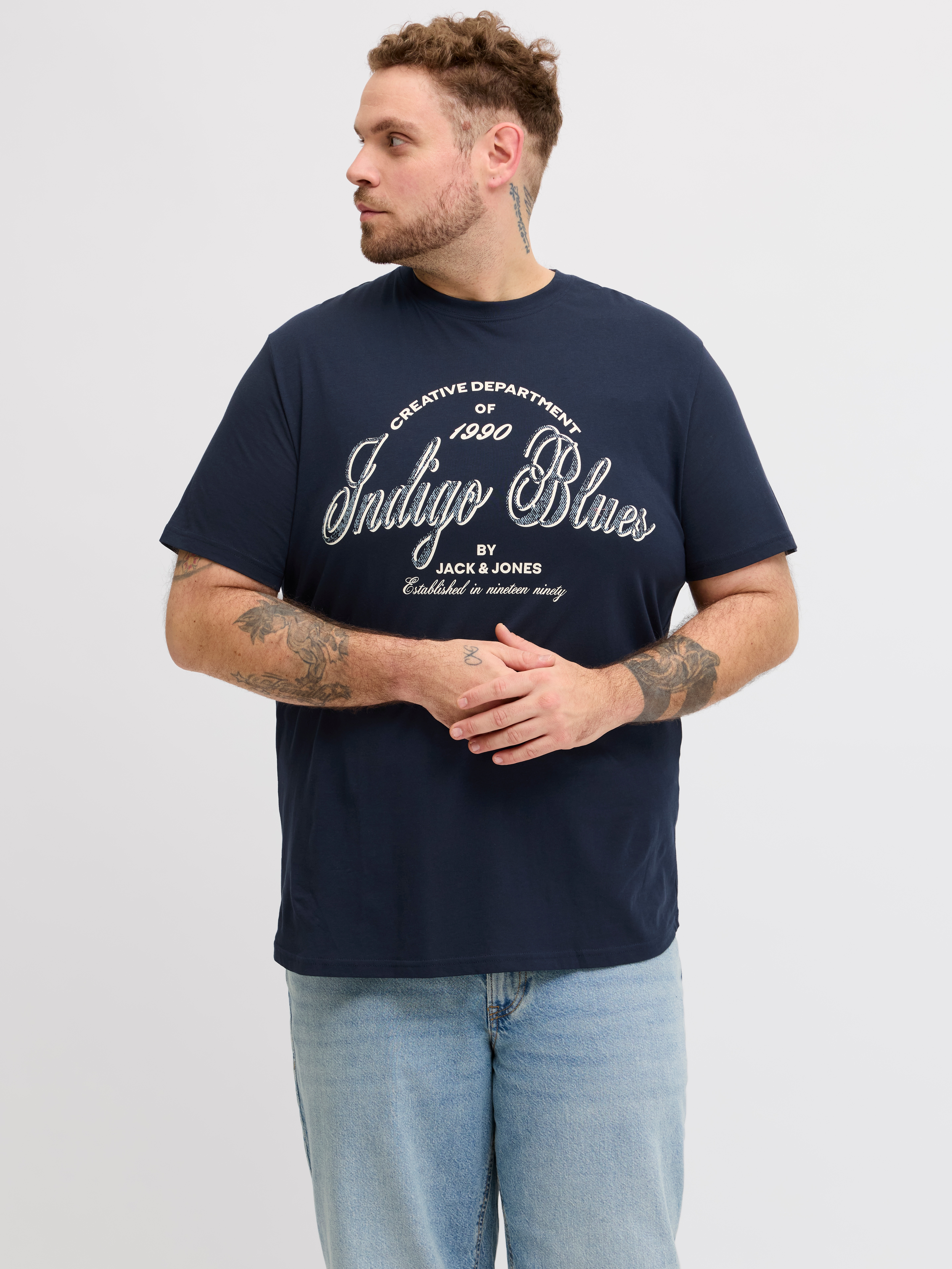 Jack & Jones PlusSize T-Shirt "JJEDENVER GRAPHIC TEE SS O-NECK SN PLS" mit auffälligem Print