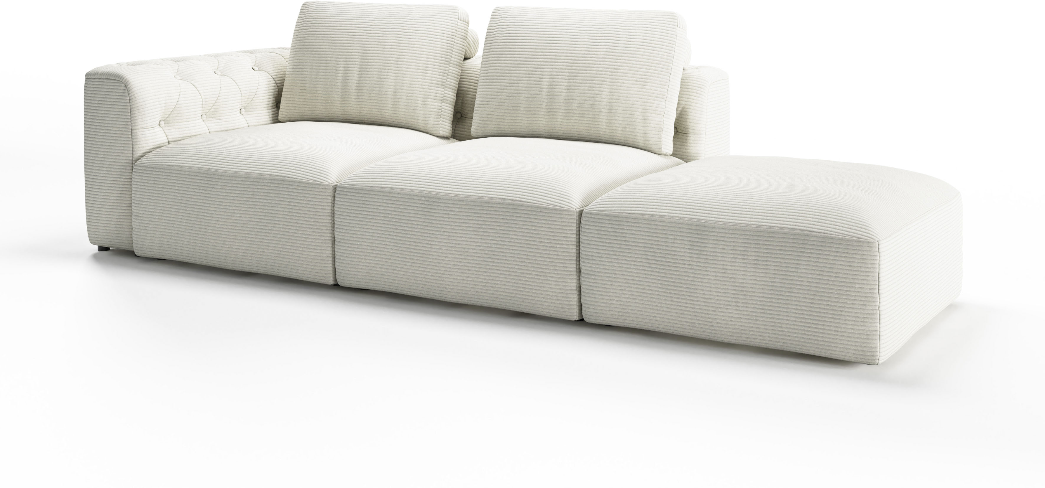 Thumbnail - Home affaire Chaiselongue "Cushid" Modul-Sofa, bestehend aus 2-Sitzer und Hocker