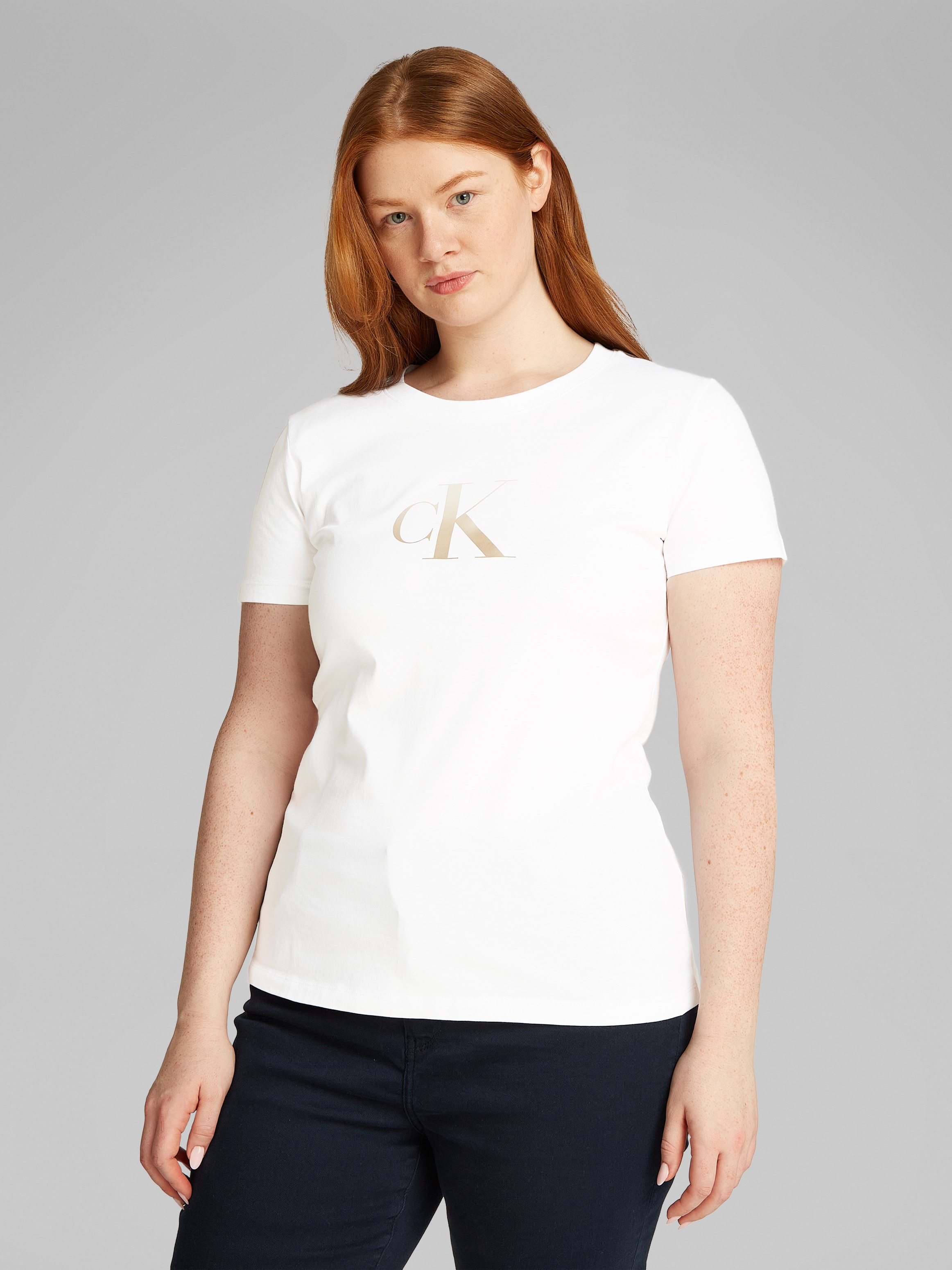 Calvin Klein Jeans Plus T-Shirt "PLUS GRADIENT CK SLIM TEE", in großen Größ günstig online kaufen