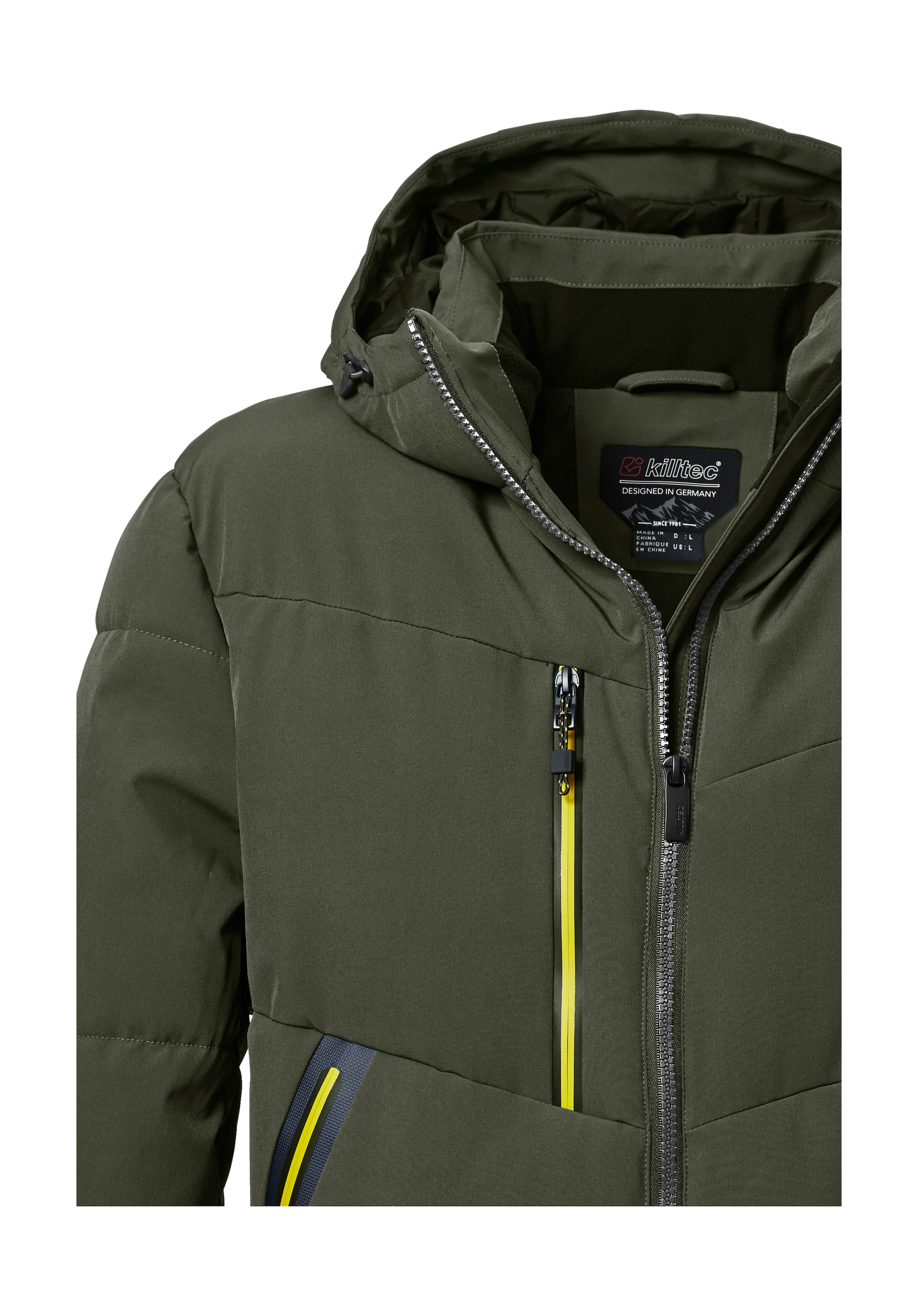 Killtec Steppjacke »KOW 1 MN QLTD JCKT«, Wasser- und windabweisende Funktionsjacke, Kapuze, recyceltes Material