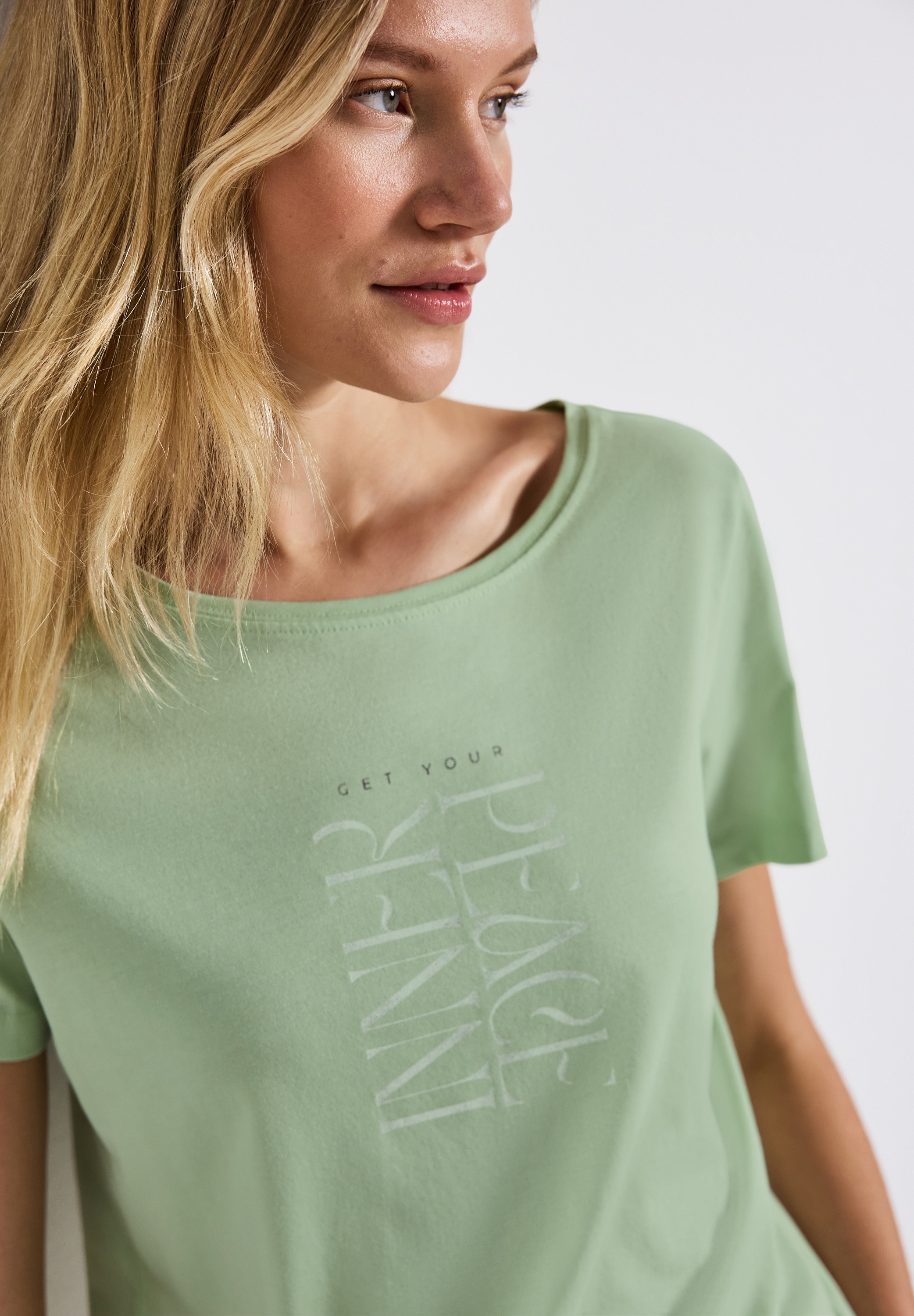 STREET ONE Shirttop, mit Wording Print