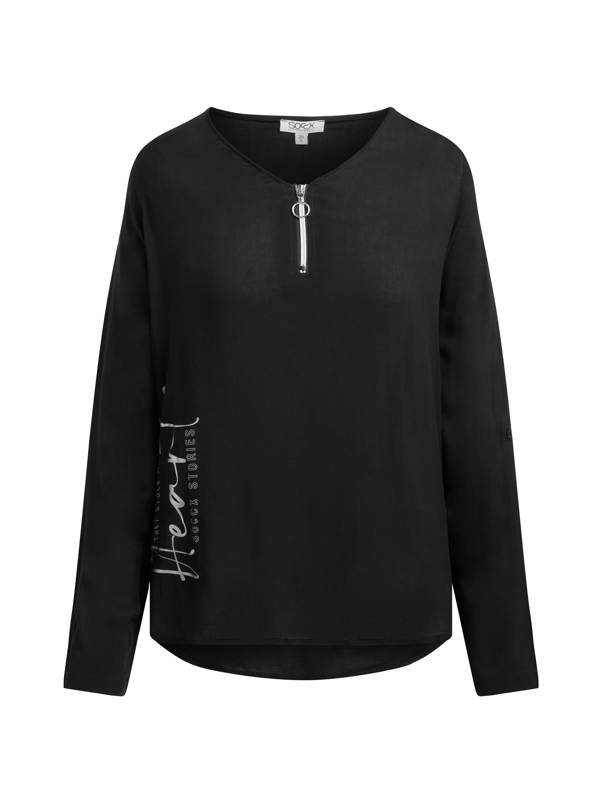 SOCCX Schlupfbluse im Turn-Up-Look