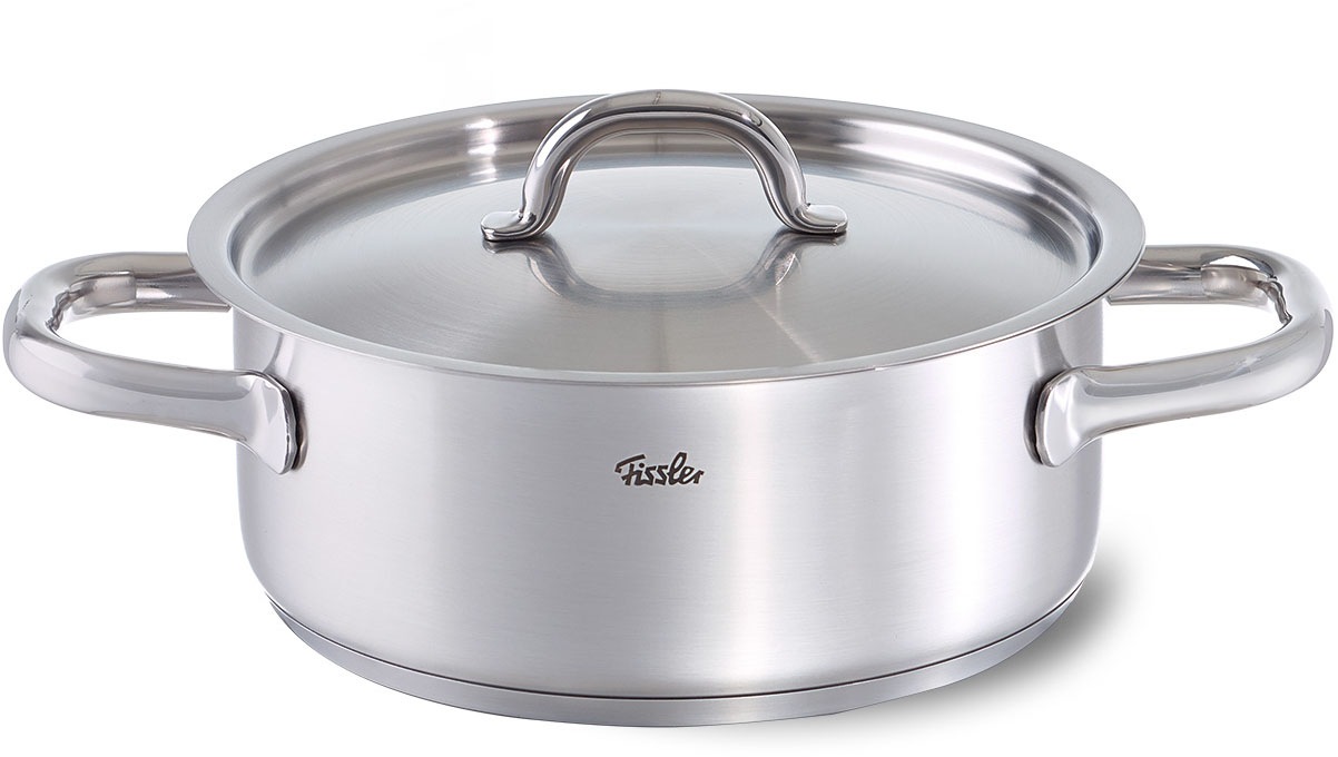 Fissler Topf-Set "Family Line" Set, 1 Bratentopf 20 cm, je 1 Kochtopf 16/20/24 cm, 1 Stielkasserolle 16cm, 9 Stk. tlg. Edelstahl 18/10