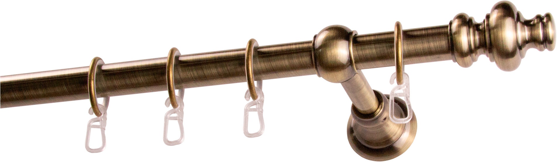 GARESA Gardinenstange »ANDREA« Ø 20 mm 1 läufig-läufig Wunschmaßlänge Vorhanggarnitur, verlängerbar, Endknopf Profil groß, mit Ringen