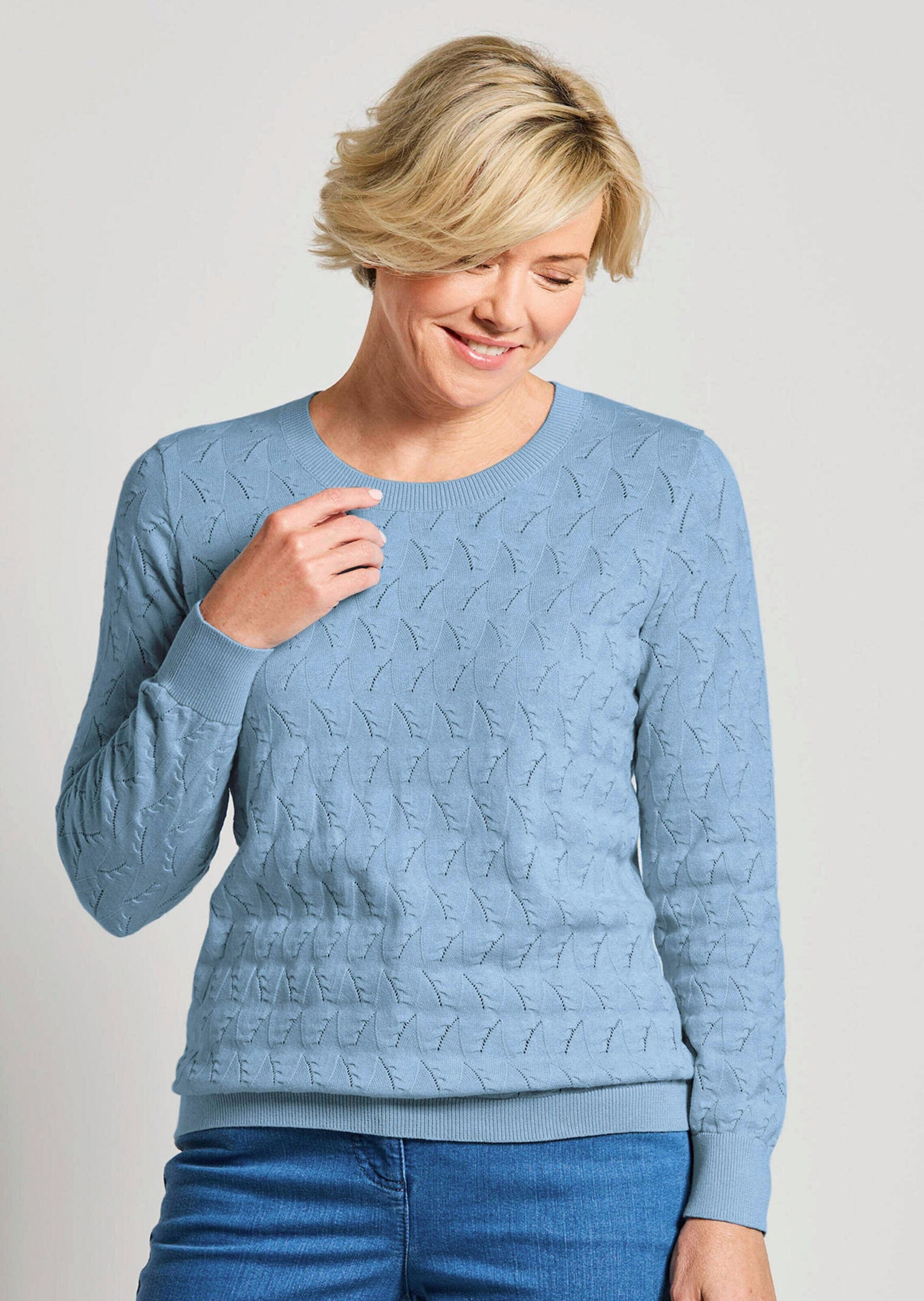 Goldner Women's Crewneck Sweater Light Blue 44 3