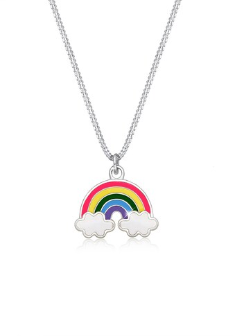 Elli Kette mit Anhänger »Kinder Regenbogen Wolke Emaille Happy 925 Silber« kaufen