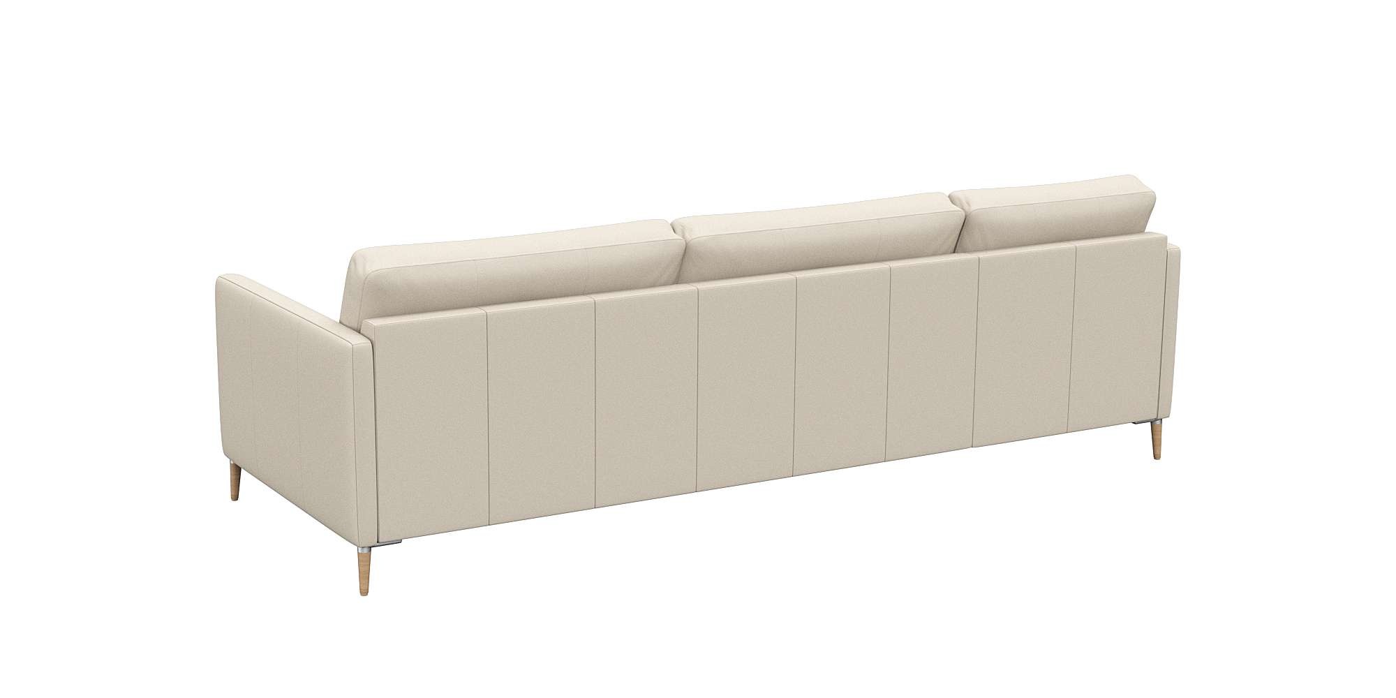 FLEXLUX Ecksofa »Fiore, super Sitzkomfort durch Kaltschaum im Sitz, L-Form«, schmale Armlehnen, Füße Alu+ Eiche