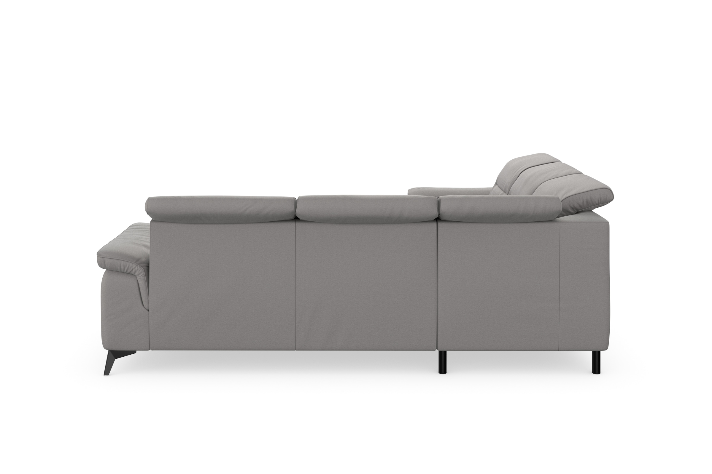 sit&more Ecksofa »Sinatra L-Form«, optinal mit Kopfteilverstellung und Armteilfunktion, Metallfüße