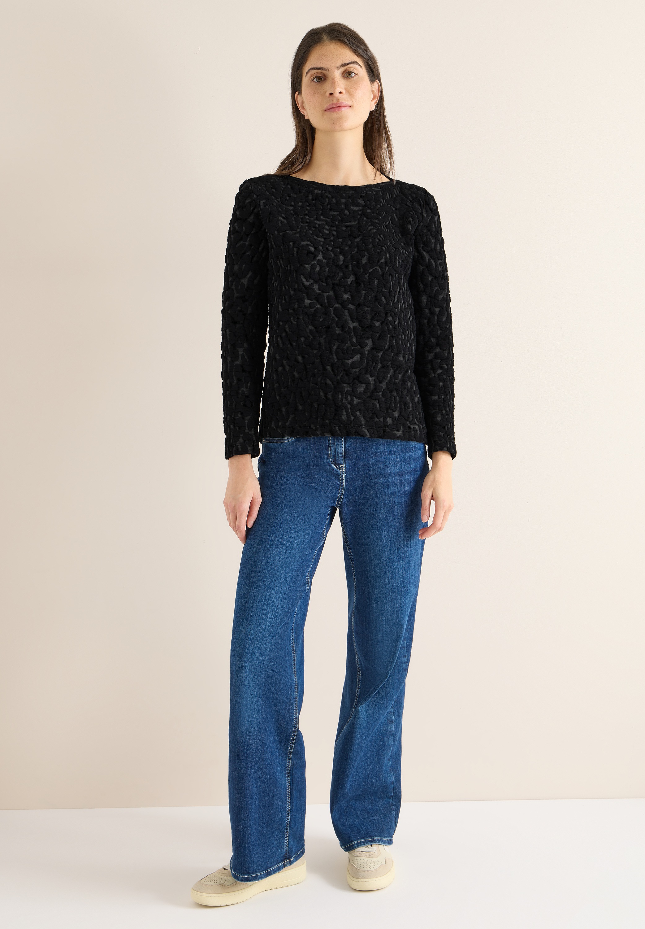 Cecil Langarmshirt mit Leoprint