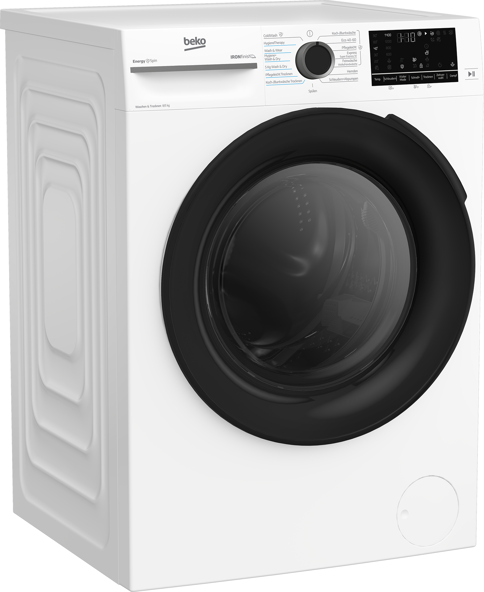 BEKO Waschtrockner »BM3DT4844W1« 8 kg /5 kg 75 dB(A) Waschen & Trocknen in einem: 8 kg / 5 kg, Dampffunktion